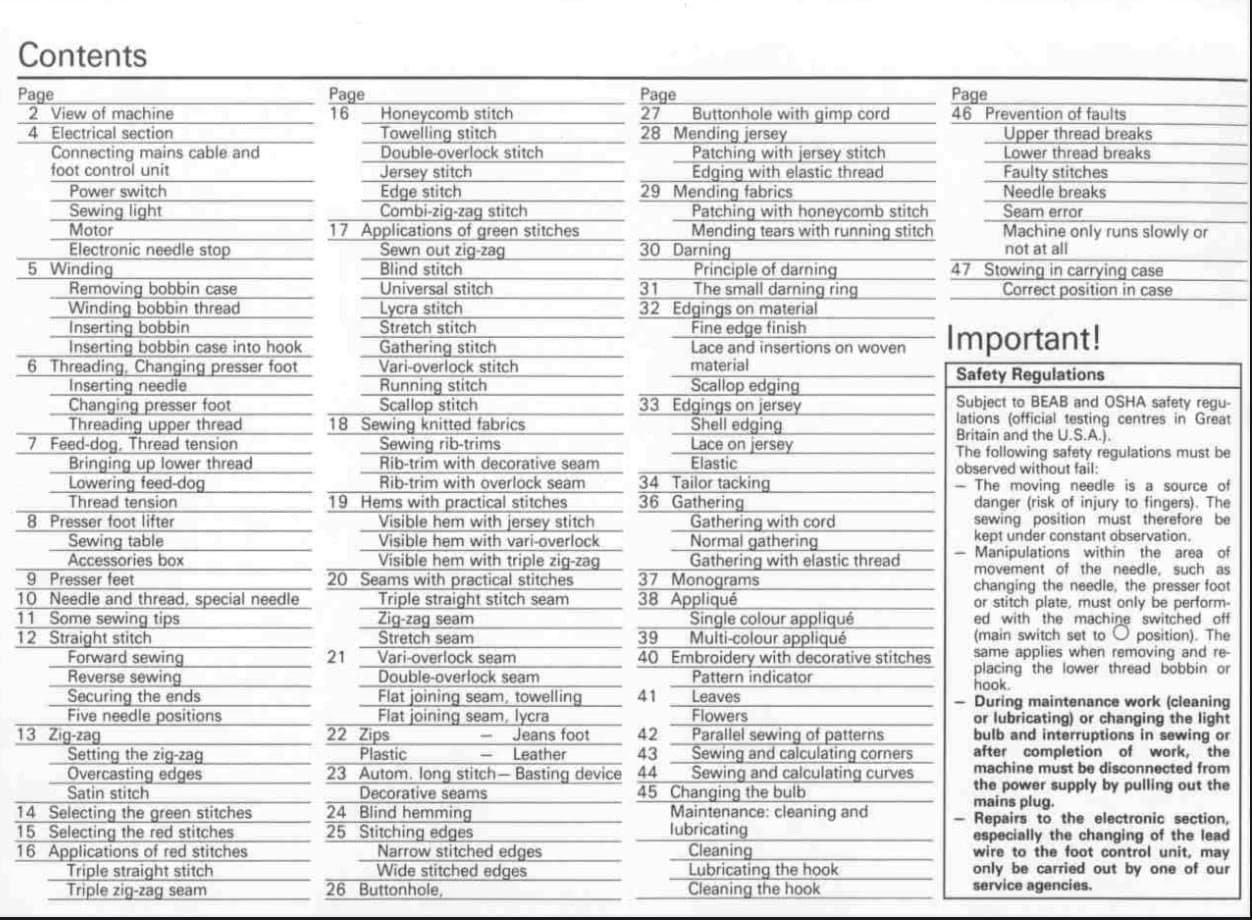 BERNINA 930 MANUAL RECORD ELECTRONIC GUIDE User Owners  BOUND - FULL COLOR 2