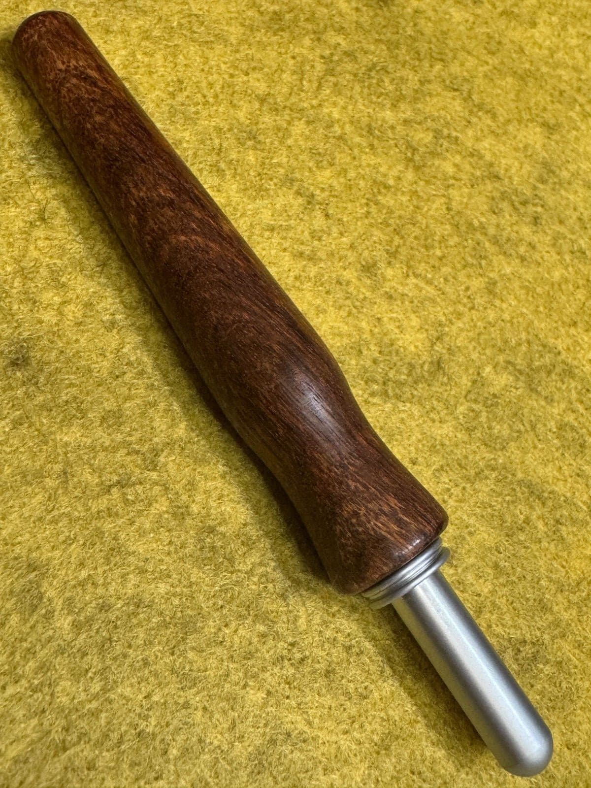 Hand carved Che-Chen Wood seam ripper sewing brushed satin chrome finish 2