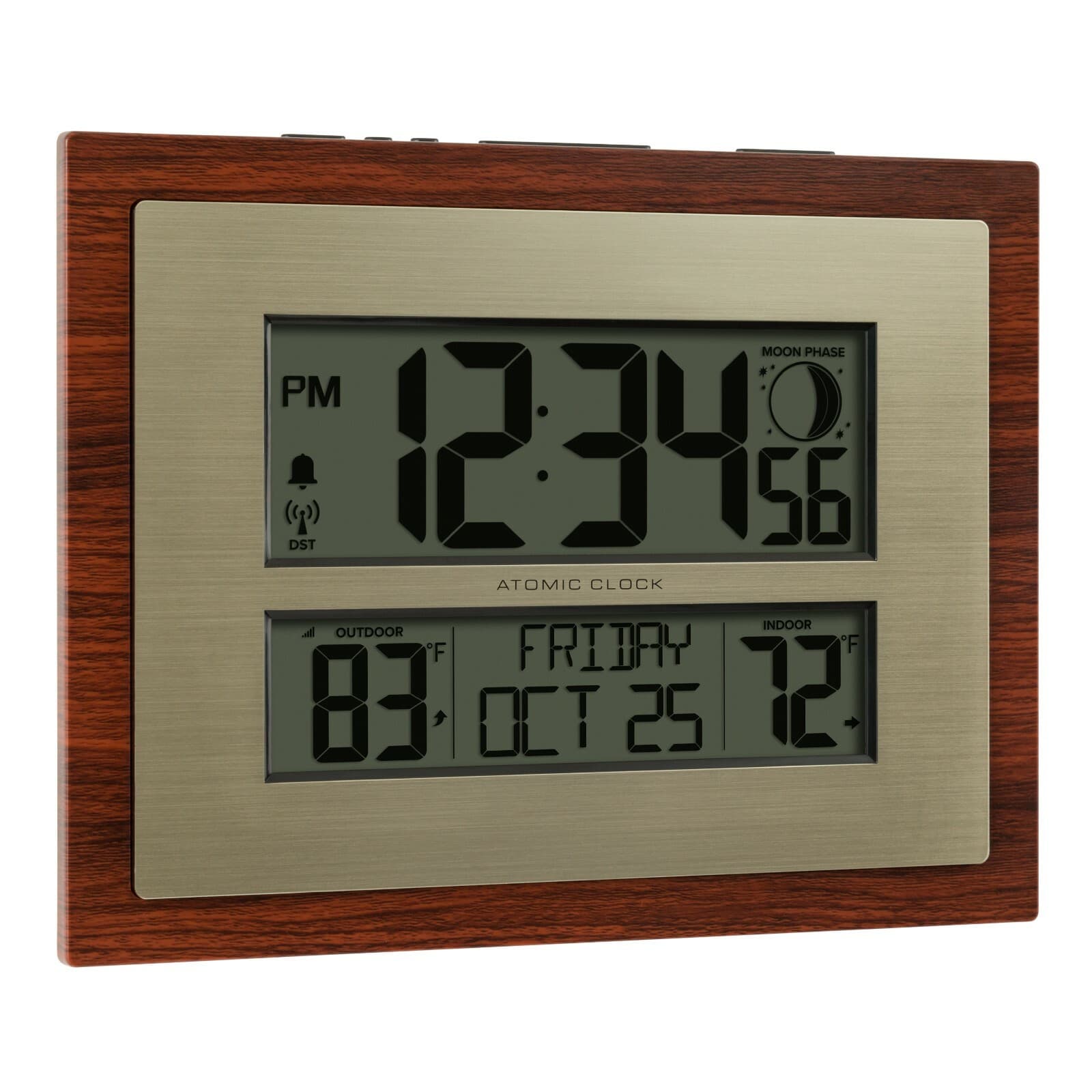 513-23137 La Crosse Technology Atomic Digital Wall Clock with Moon Phase TX141V3 4