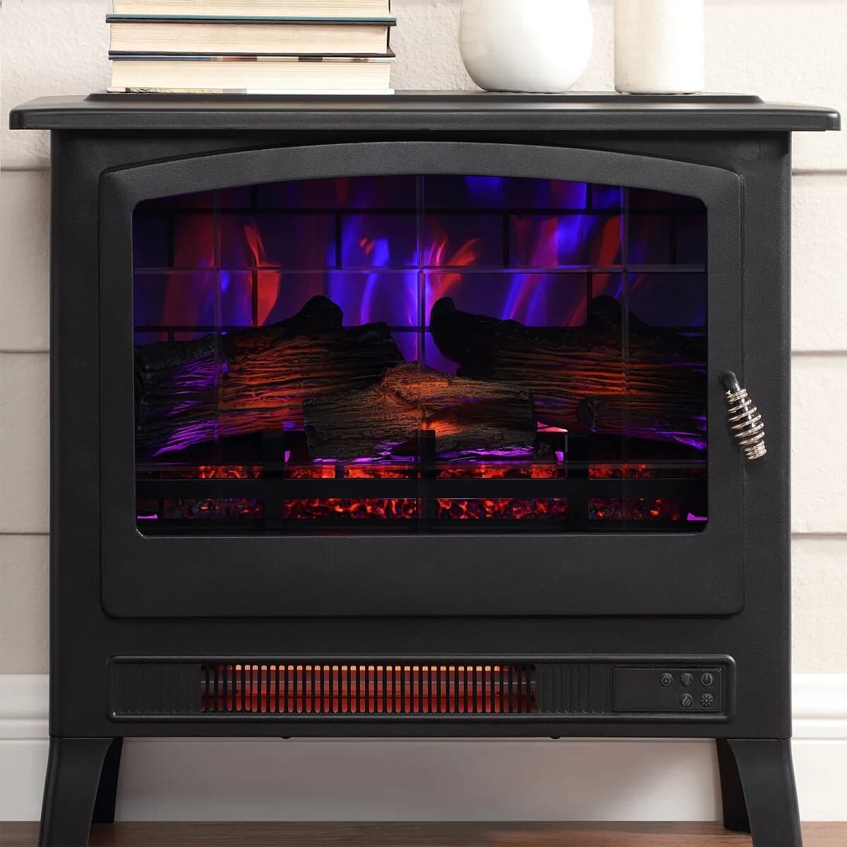 Infrared Electric Fireplace Stove Heater, 5,200 BTU, 26.7"x14.5"x22.6" CSCESH-1 4