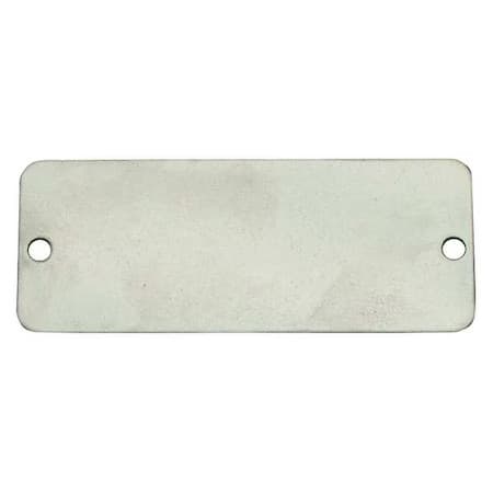 Blank Tag, Aluminum, 5/8 In H X 2 1/2 In W, Silver, Rectangle, 100 Pk, 41241