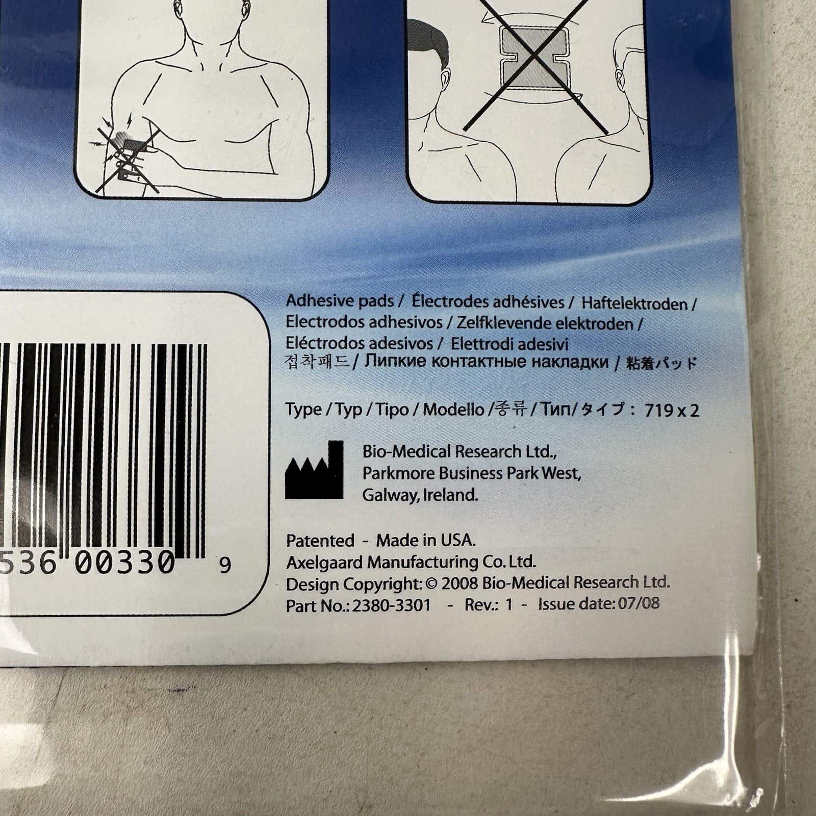 Lot Of 4 Slendertone Butterfly Electrode Pads New Unopened 4