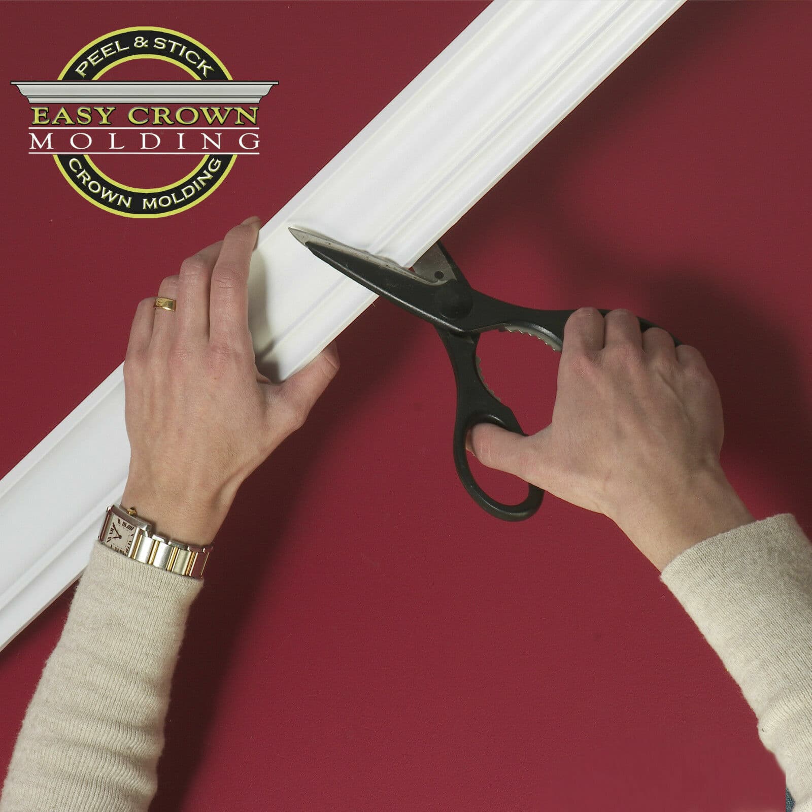 Peel & Stick Easy Crown Molding - 200' room Kit -16 inside 4 outside corners 4