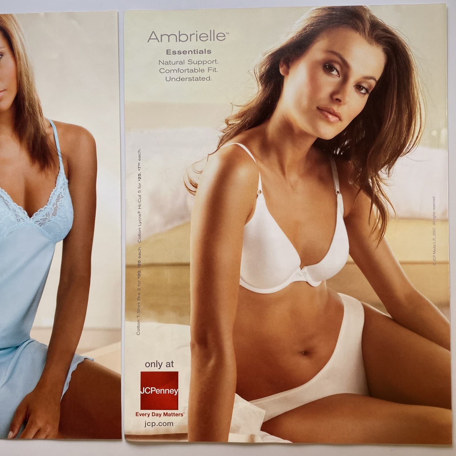 2007 Ambrielle Lingerie 4 pg PRINT AD JCPenney Sexy Blonde Brunette Beauty Art 4