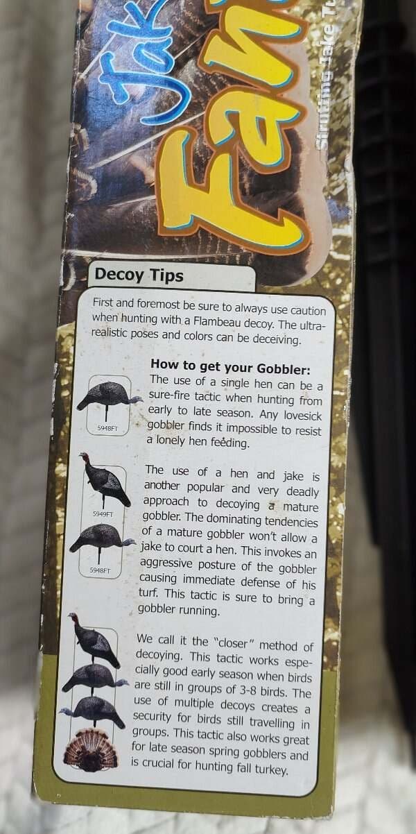 Flambeau Jakester Fantail Strutting Jake Turkey Tail Decoy With Ground Stakes Ne 3