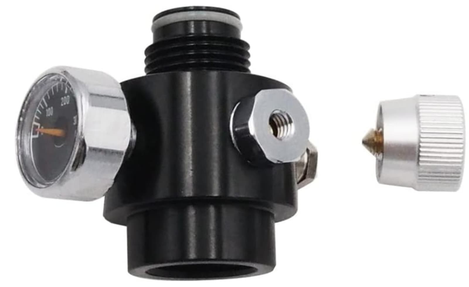 Paintball PCP Airsoft CO2 Tank Cylinder Regulator & Adapter DIY Range 0~200psi 5