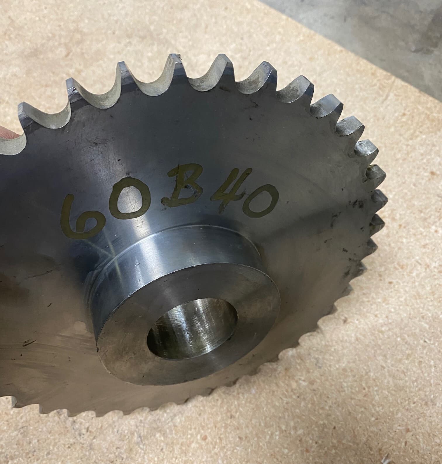 60B40SS 1-7/8" BORE ROLLER CHAIN SPROCKET #60 CHAIN 40 TEETH STAINLESS STEEL 3