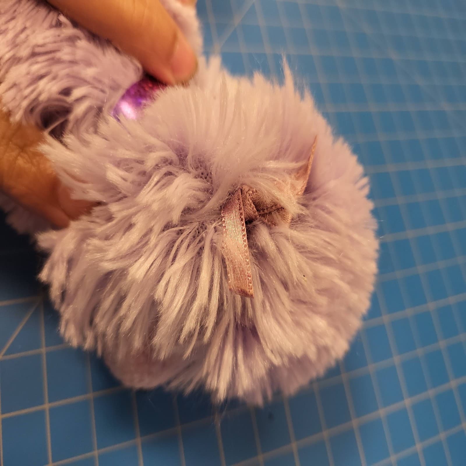 Ty Beanie Baby Demure Poodle Lavender Purple Plush Dog Stuffed Animal Toy 6