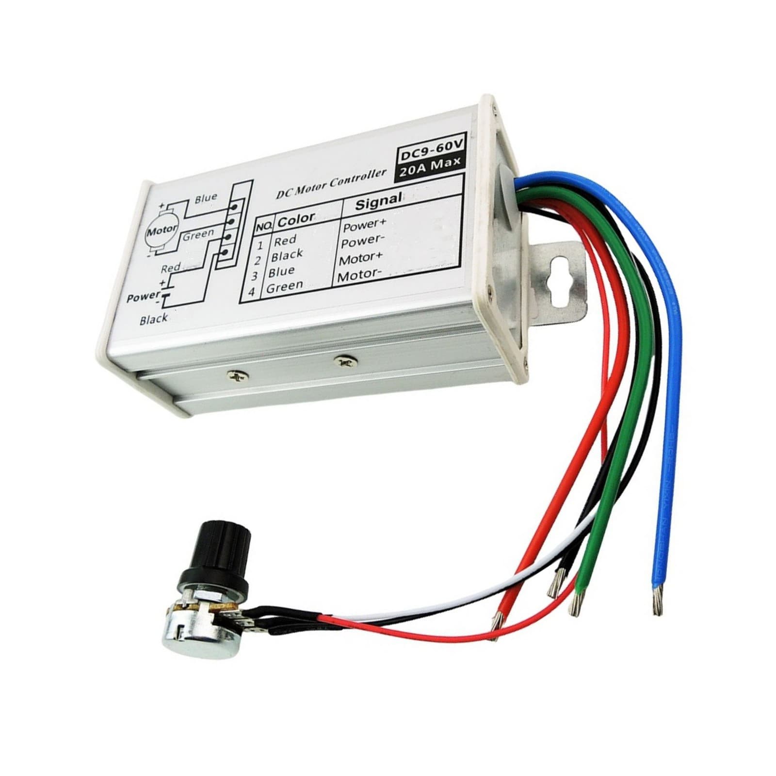 1 x DC Motor Speed Controller providing good heat dissipation performance