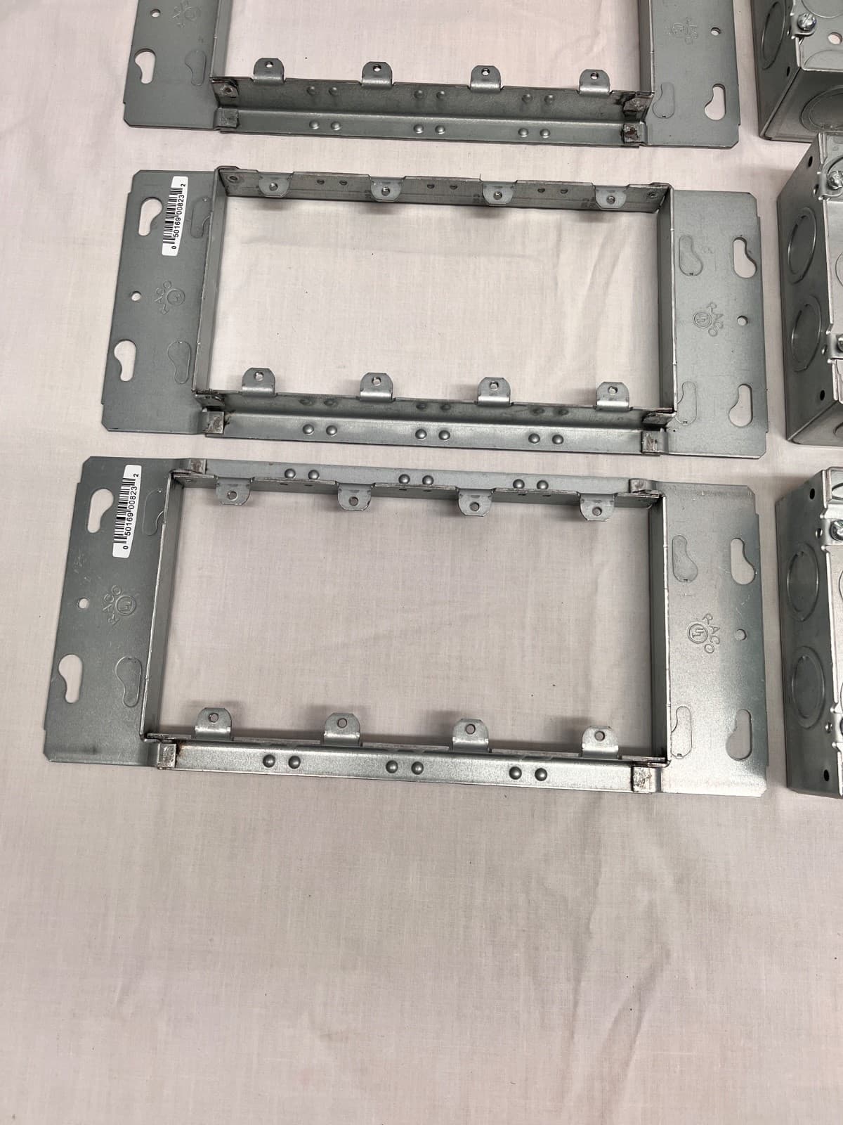 Lot of  3 Hubbell RACO 953 & 823 4-Gang Switch Box 1-5/8" 4 Gang Mud Ring🔥💍⚡️ 3