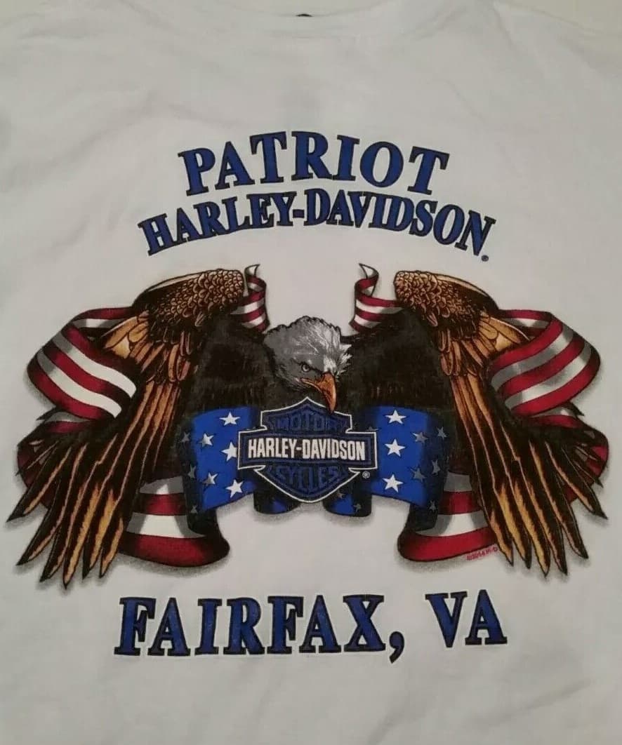 Harley Davidson Long Sleeve Shirt 2014 Ride Of The Patriots Size Medium 5