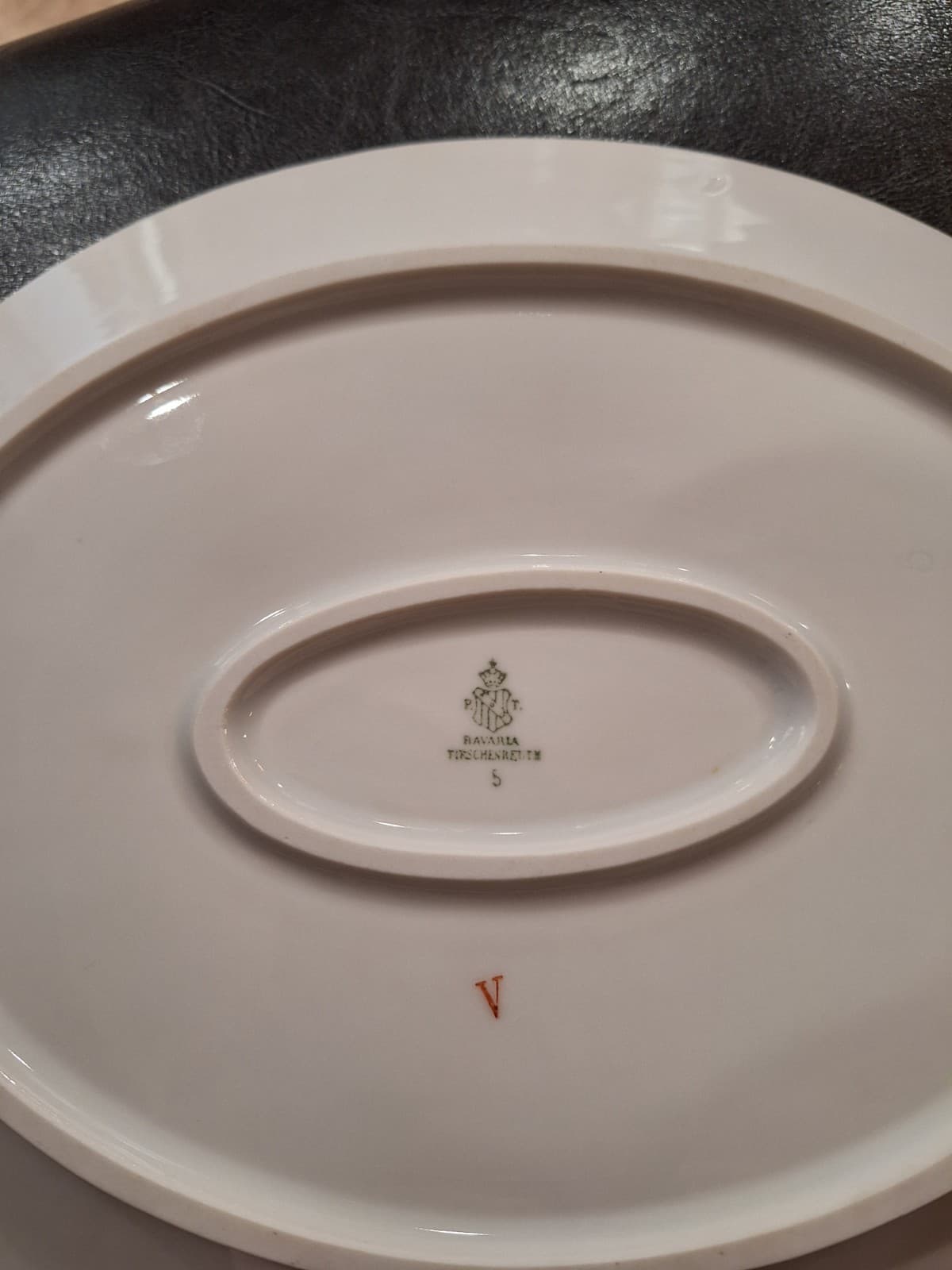 Apple Blossom TIRSCHENREUTH Oval Serving Platter  11.75" x 9.5" 5