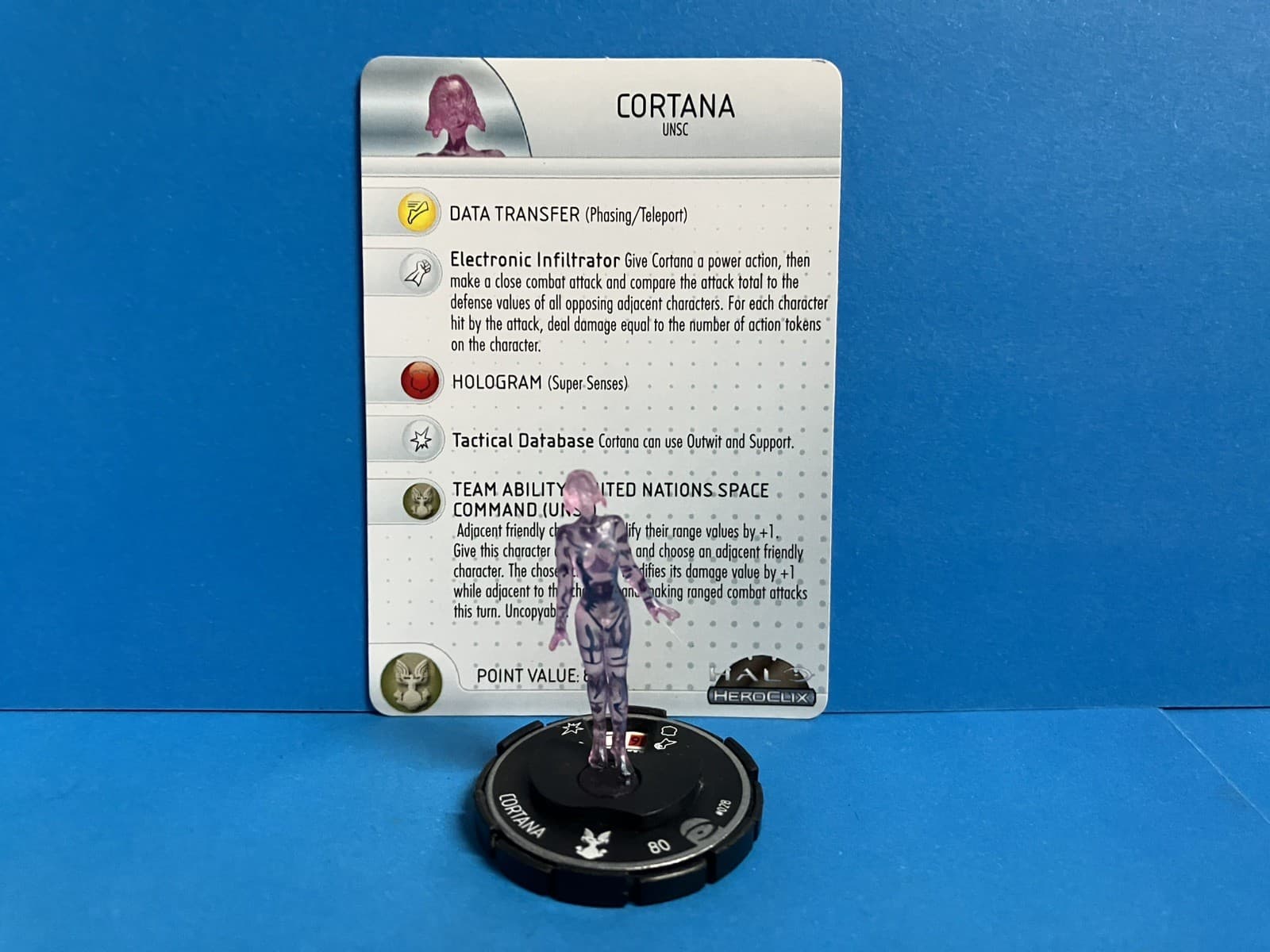 HALO Heroclix Rare figure #028 Cortana w/ card 2