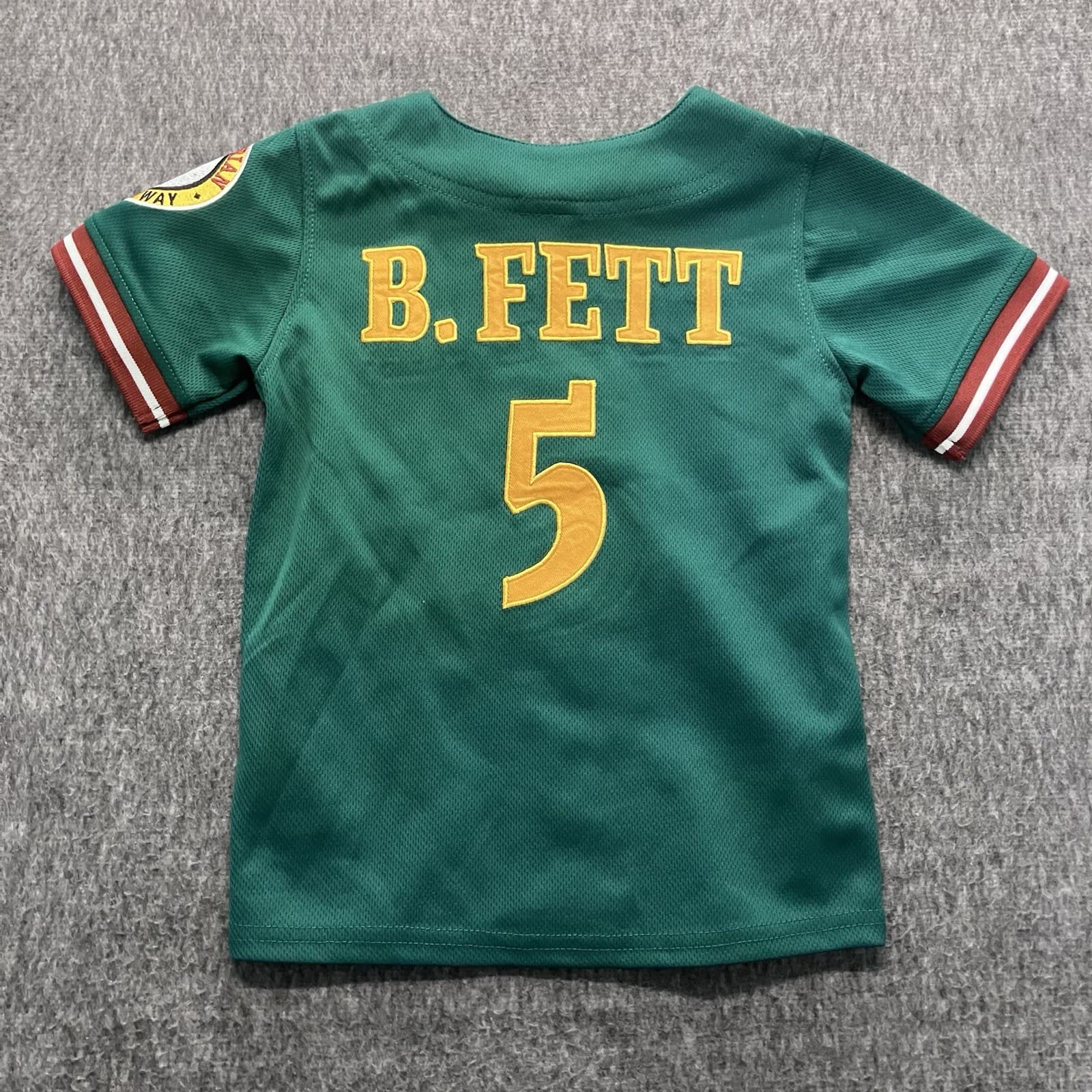 Star Wars The Mandalorian Bounty Hunters Boba Fett #5 Baseball Jersey 2T Toddler 6