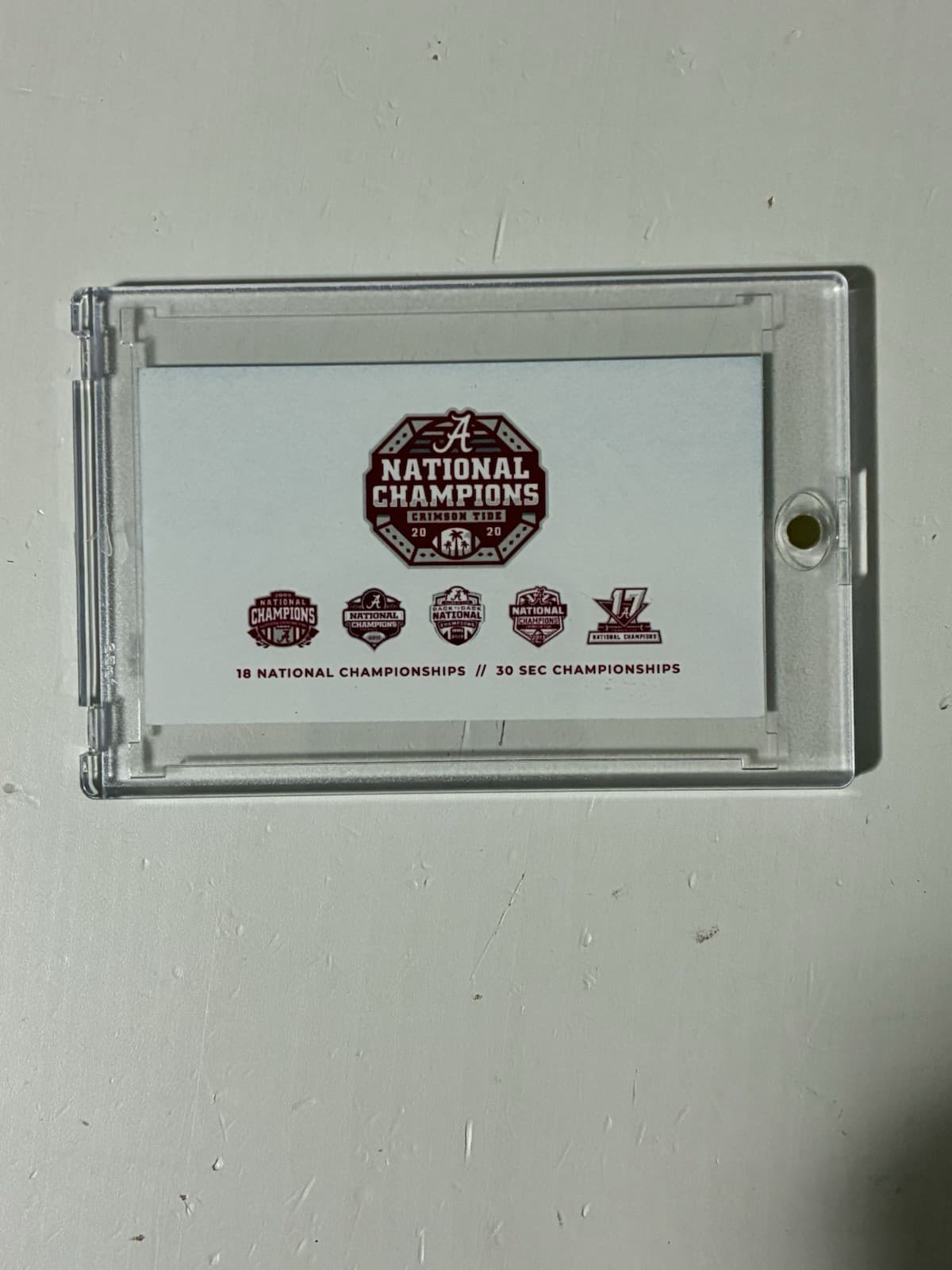 ALABAMA CRIMSON TIDE FB COACH KALEN DEBOER SIGNED BUSINESS CARD Auto 3