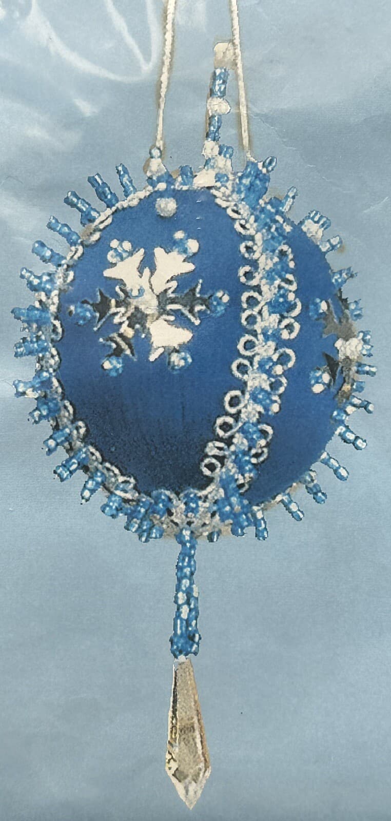 Herrschners Christmas Ornament Kit First Frost Sequins Blue 514417 3