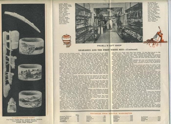 2 Brochures History of Ketchikan & Totems 1950 Pruell's Billingley Alaska  3