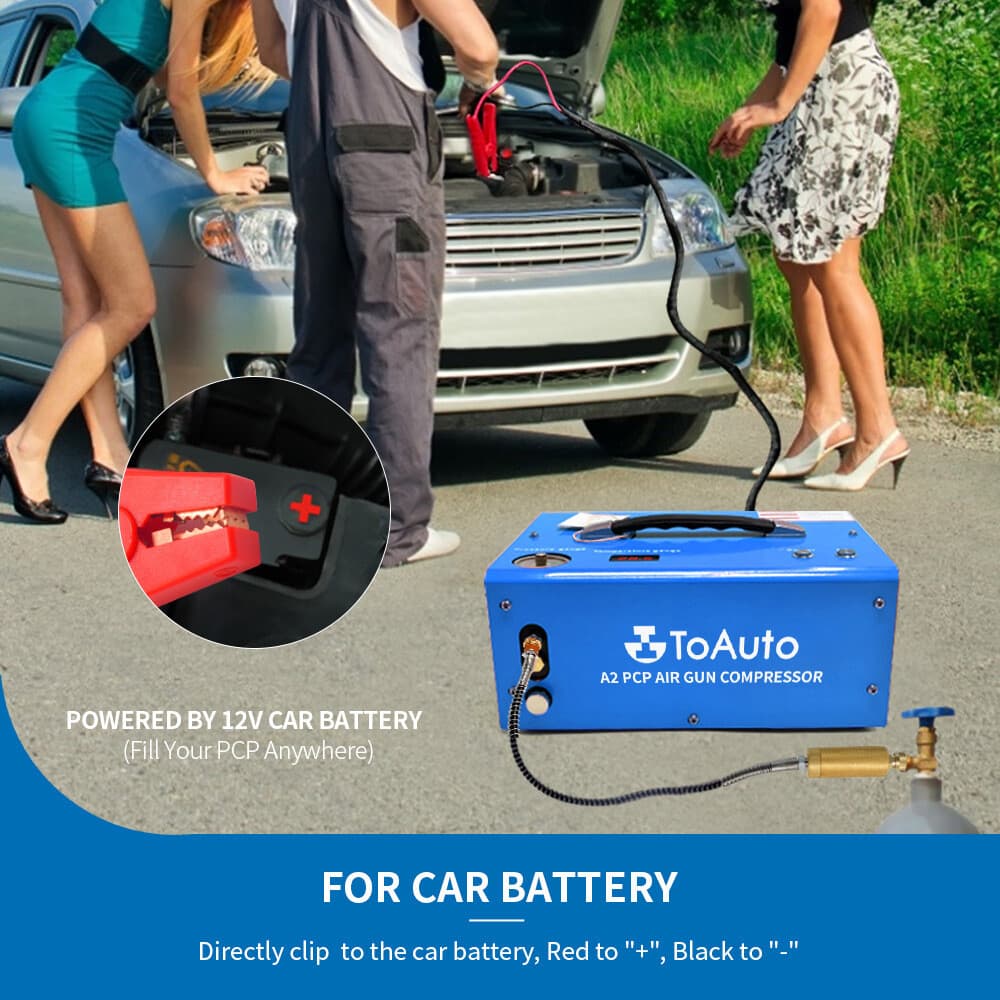 Portable 30MPA Auto-Stop 12V/110V PCP Air Compressor for Rifle Airgun Paintball 2