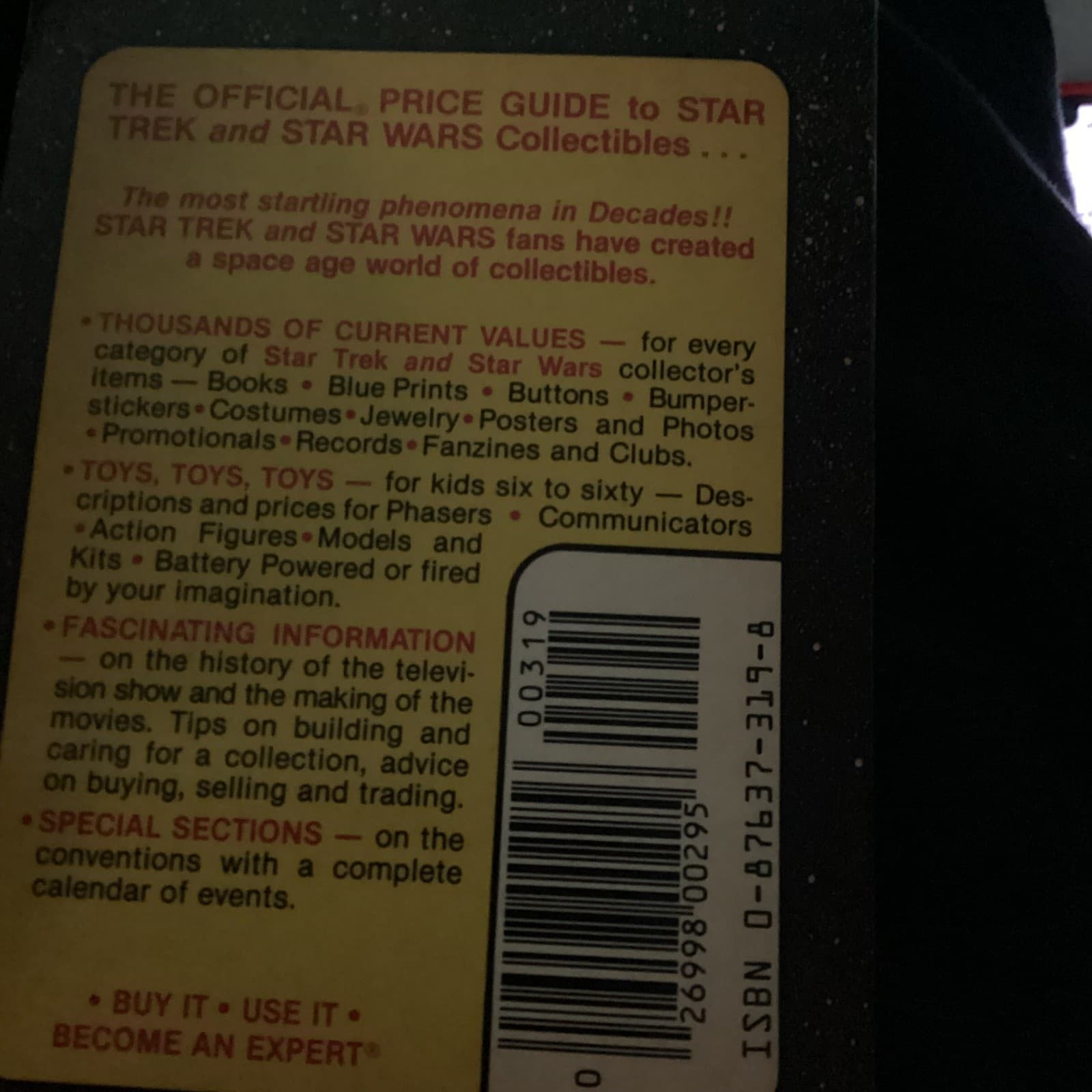 Star Trek and Star Wars Collectibles Price Guide 1983 Book House of Collectibles 2