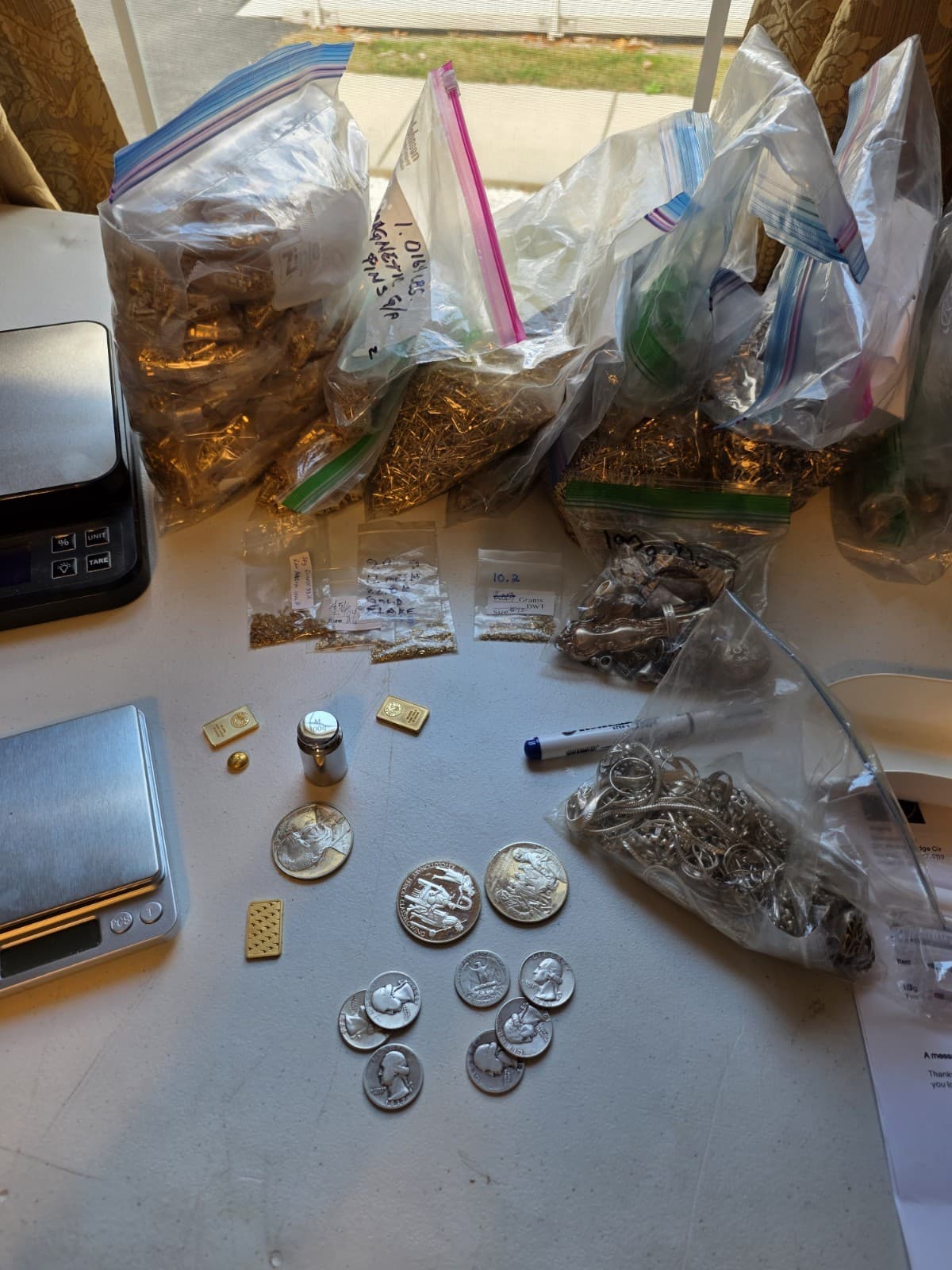 10g 22.1k Natural Alaskan Bearing Sea Nugget Placer Flake Gold 20 Mesh 5