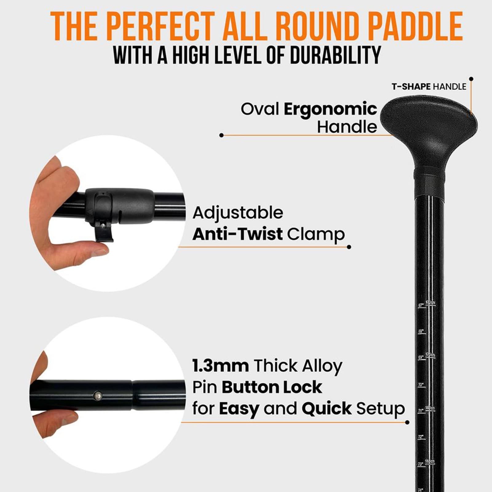 Universal Adjustable Height Oar for Stand Up Paddle Boards 5