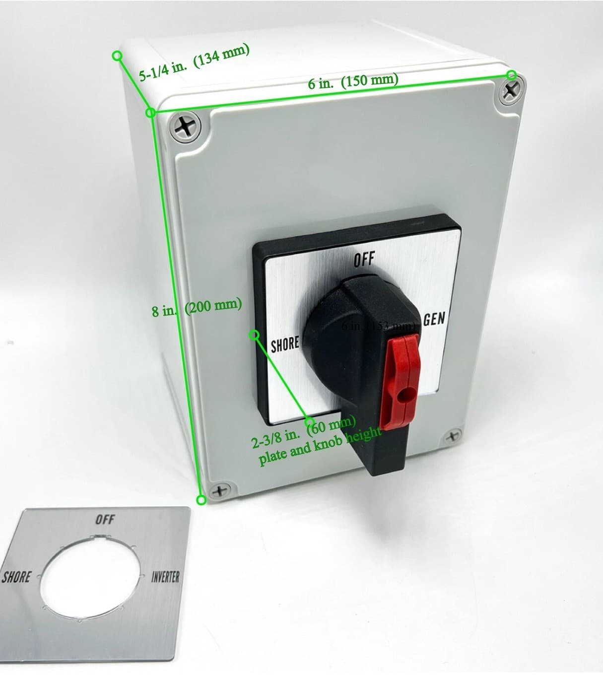 125A Manual Transfer Switch, Shore-Off-Inverter/Gen for 120V or 240V Devices 2