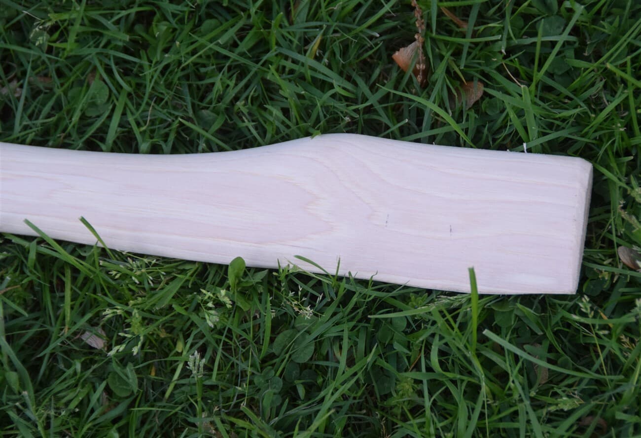 HICKORY 28" Single Bit Boys Bent AXE HANDLE ~ UNFINISHED ~ Amish Made 3