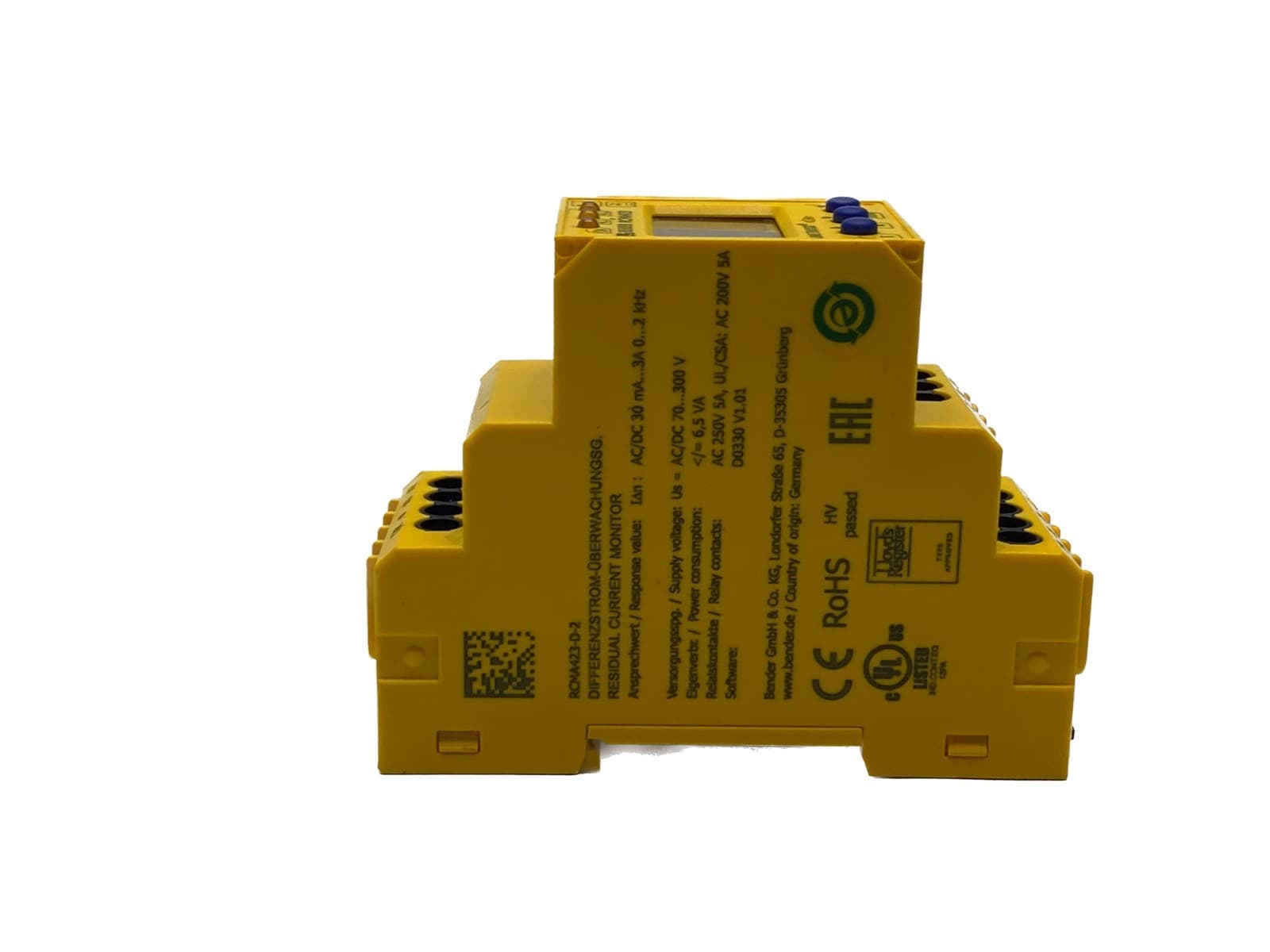 NOS Bender LineTraxx 70-300 VAC/DC Residual Current Monitor RCMA423-D-2 5