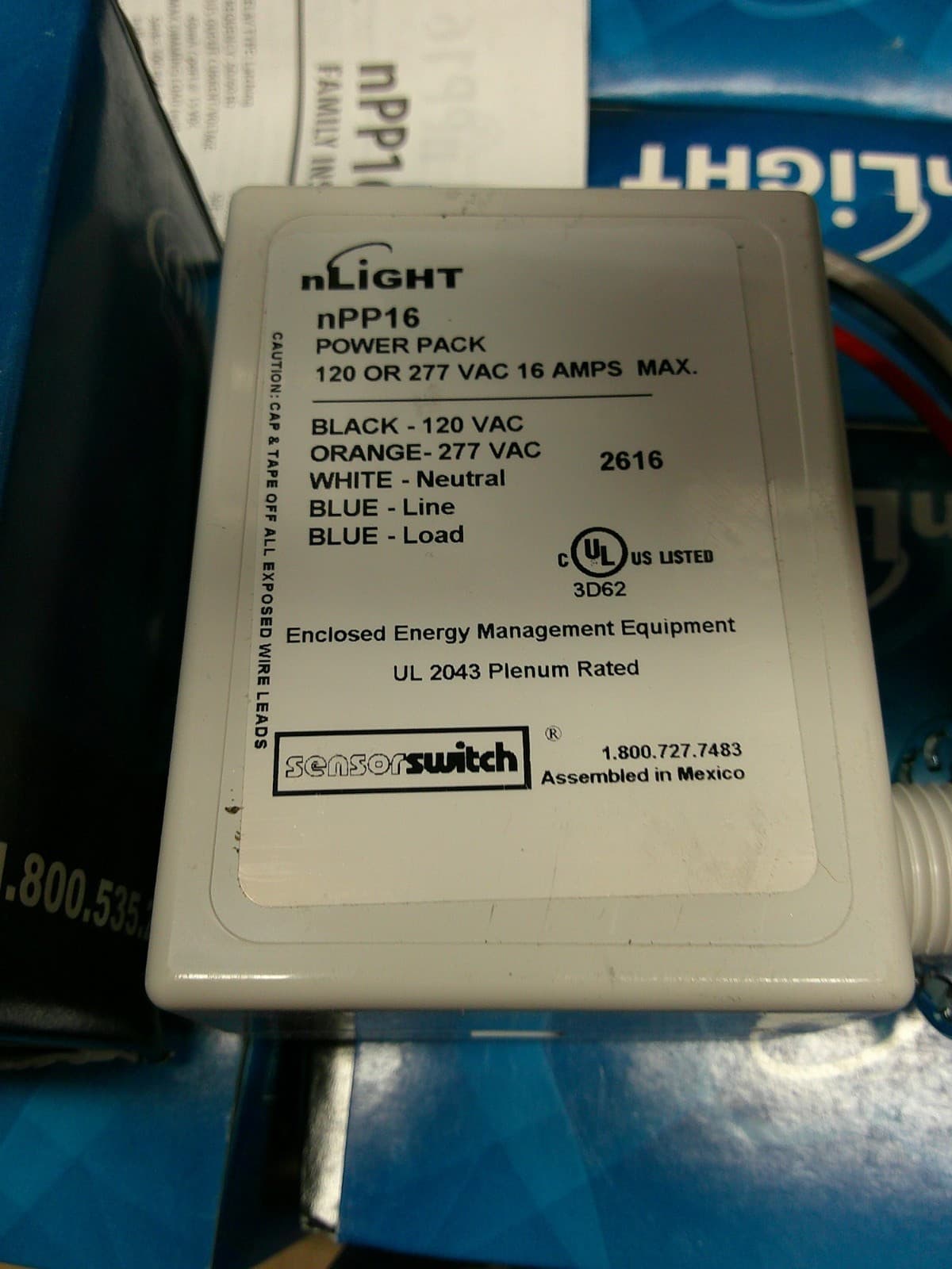 (1) NEW ACUITY CONTROLS nPP16 POWER PACK 16A 120/277V 2