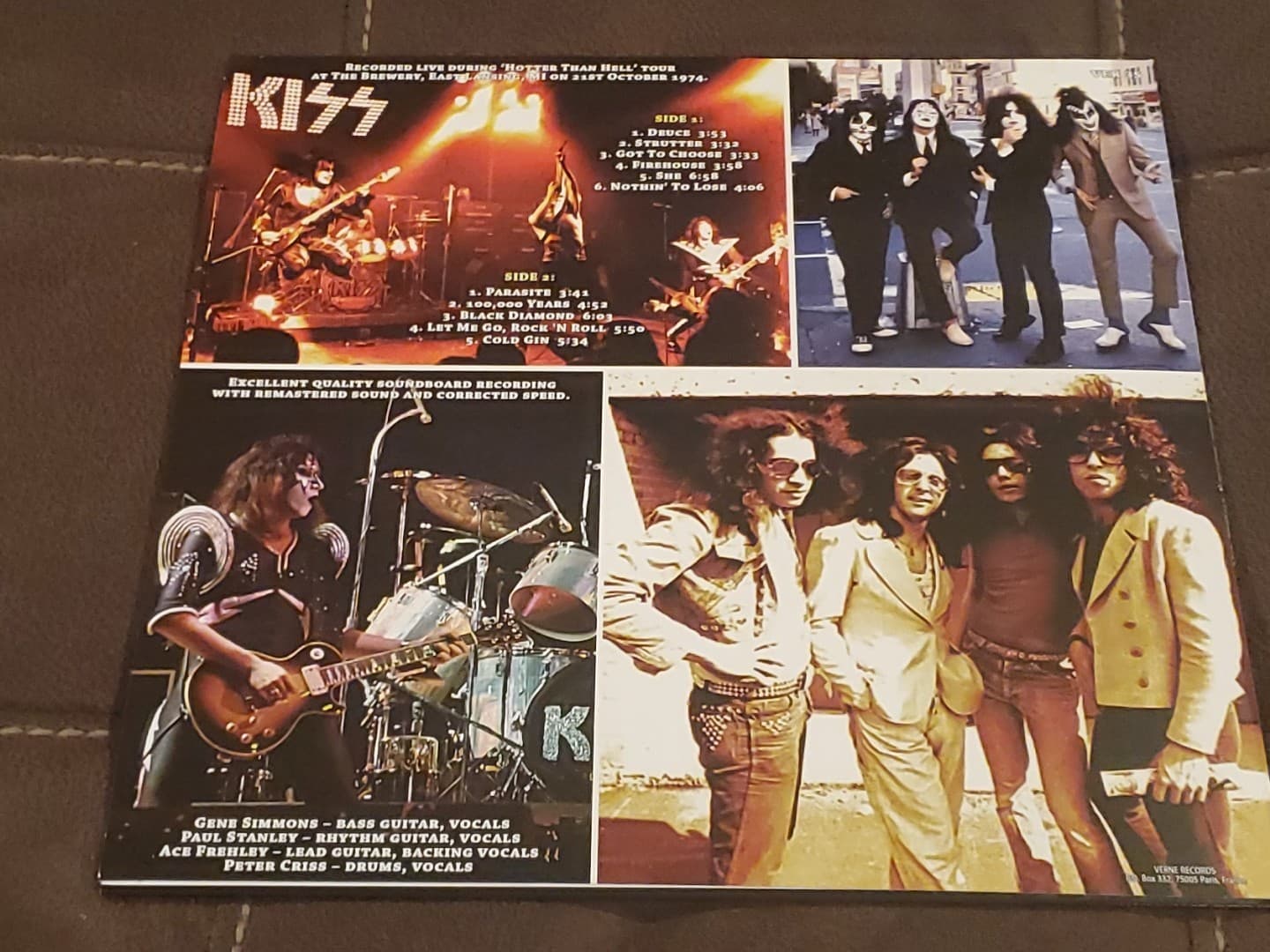 KISS Live Record 1974 The Hotter Than Hell Tour LP Vinyl 4