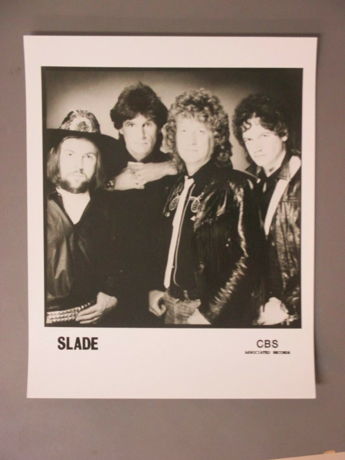 Slade black & white 8 X 10 glossy promo photo ORIGINAL !