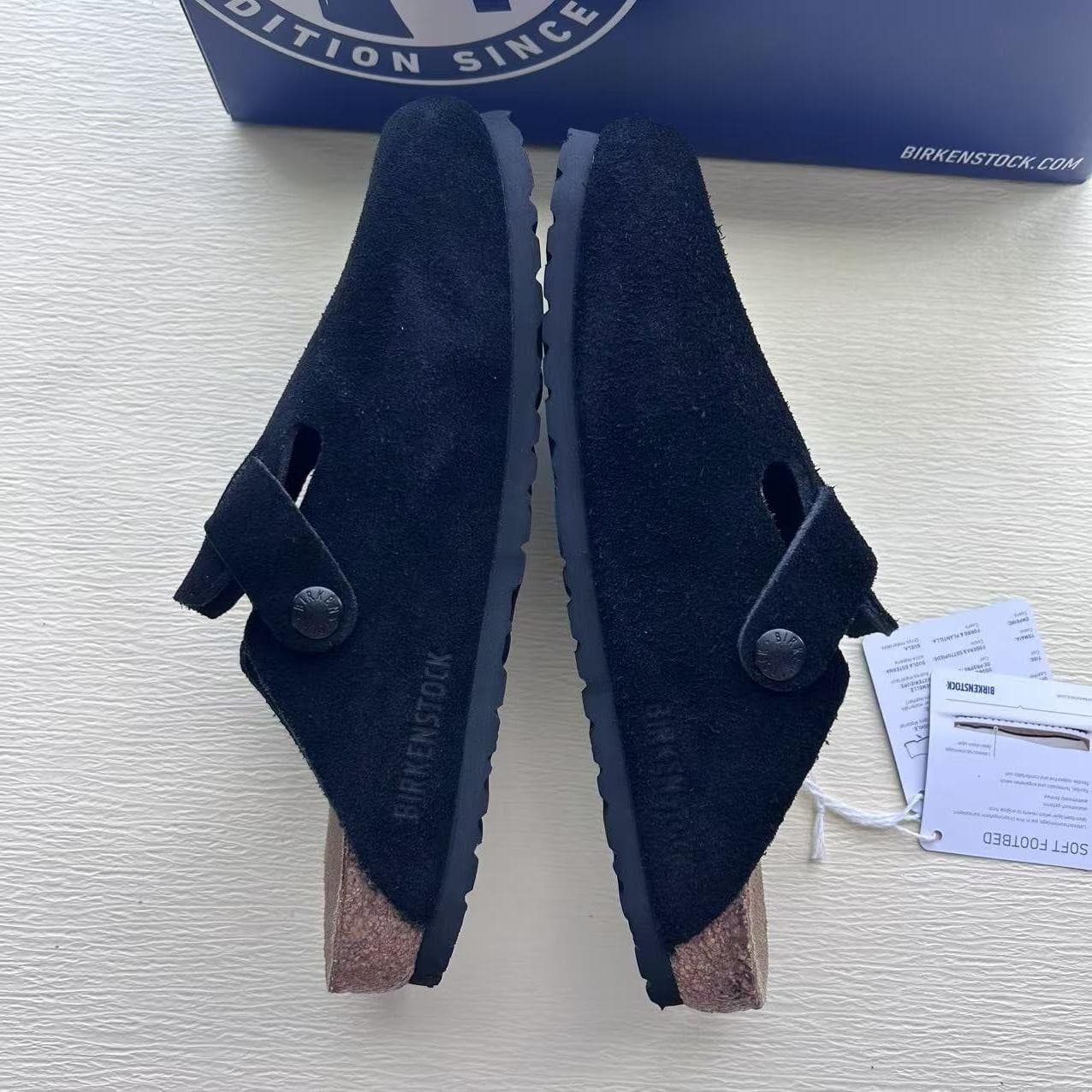 New Birkenstock Boston Clogs Black Suede Soft Footbed Unisex Shoes Size EU 37-45 3