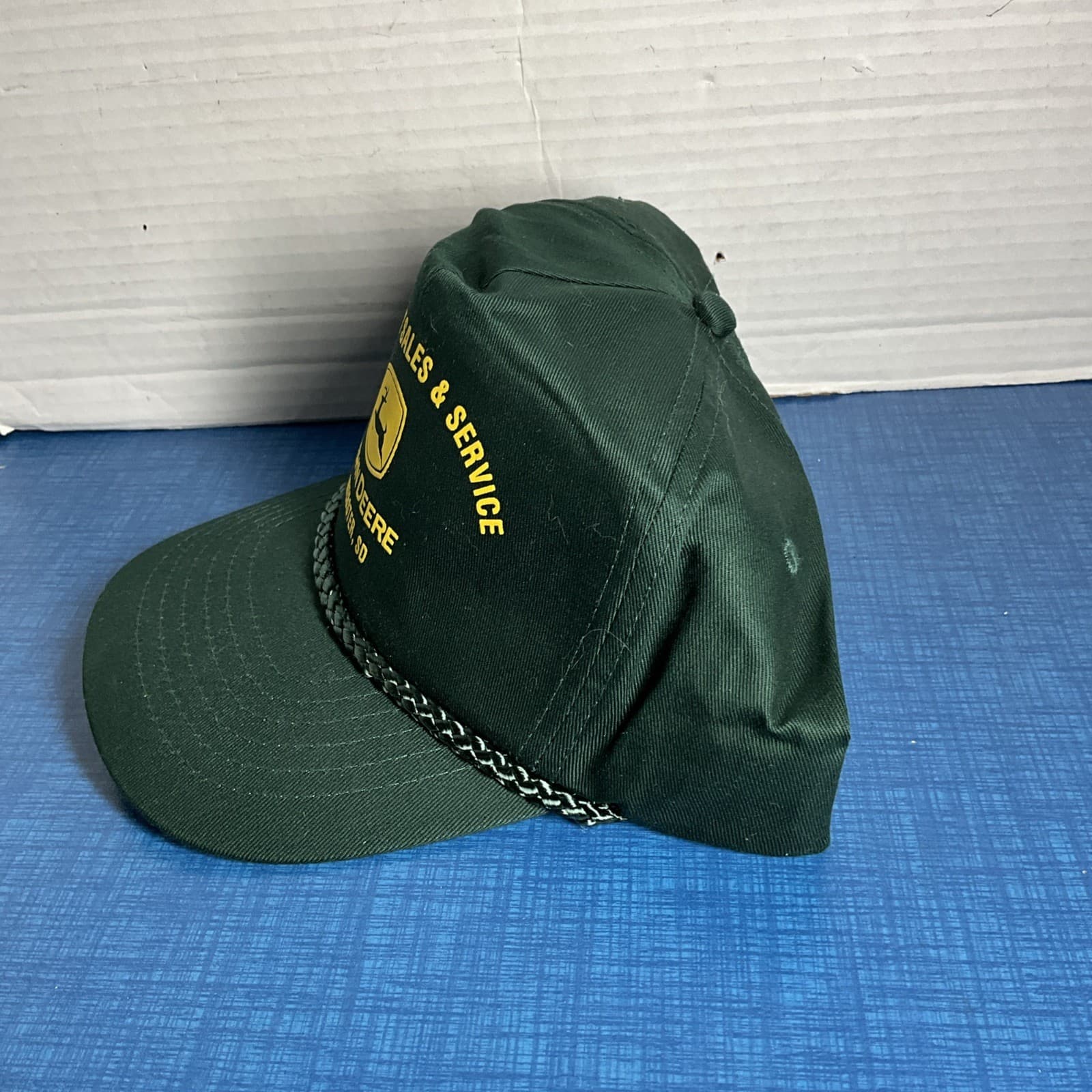 VINTAGE JOHN DEERE Snapback Trucker Hat Cap Four Seasons Webster South Dakota  4