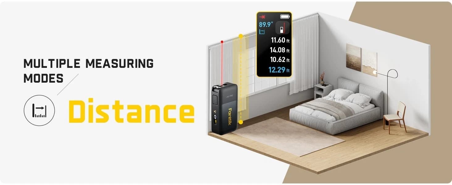 Fanttik A10 Pro 2-in-1 Digital Laser Tape Measure with HD IPS Color Display 5