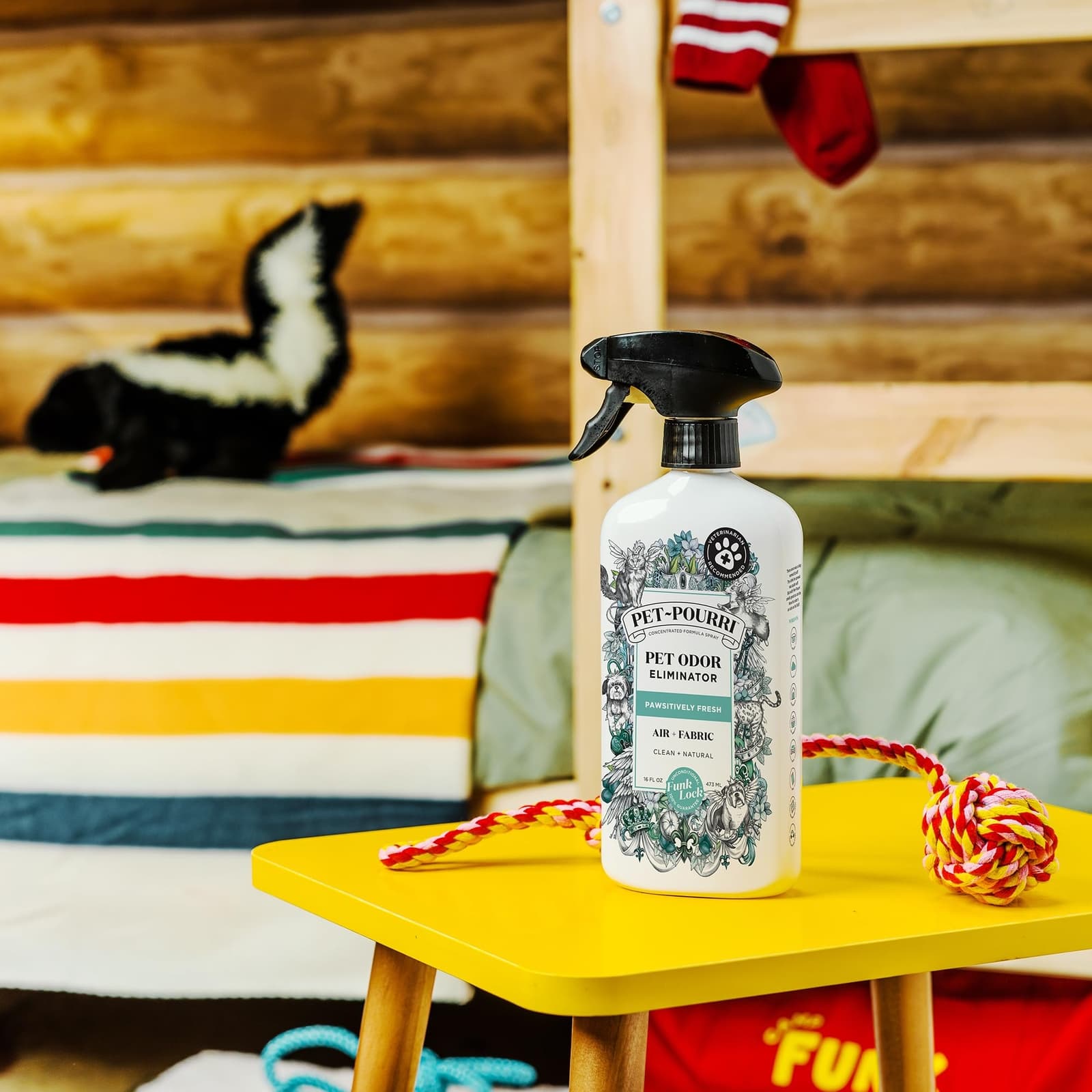 Pet-Pourri Pet Odor Air + Fabric Odor Freshener Spray, Pawsitively Fresh, 16 Fl 6