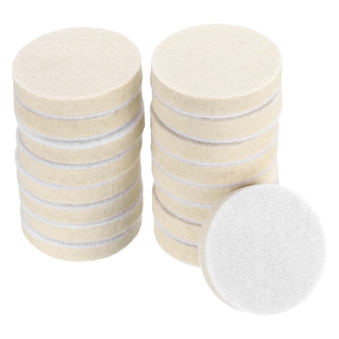 2-Inch Wool Polishing Pad Hook and Loop Buffing Wheel 17Pcs