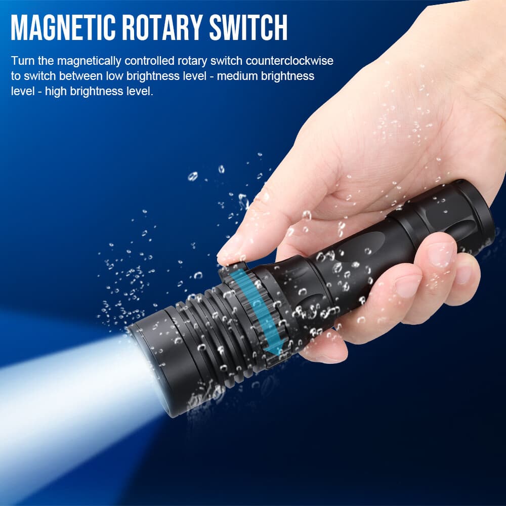 TrustFire 3350LM Diving Light Scuba Flashlight  for 100m Underwater Photography 2