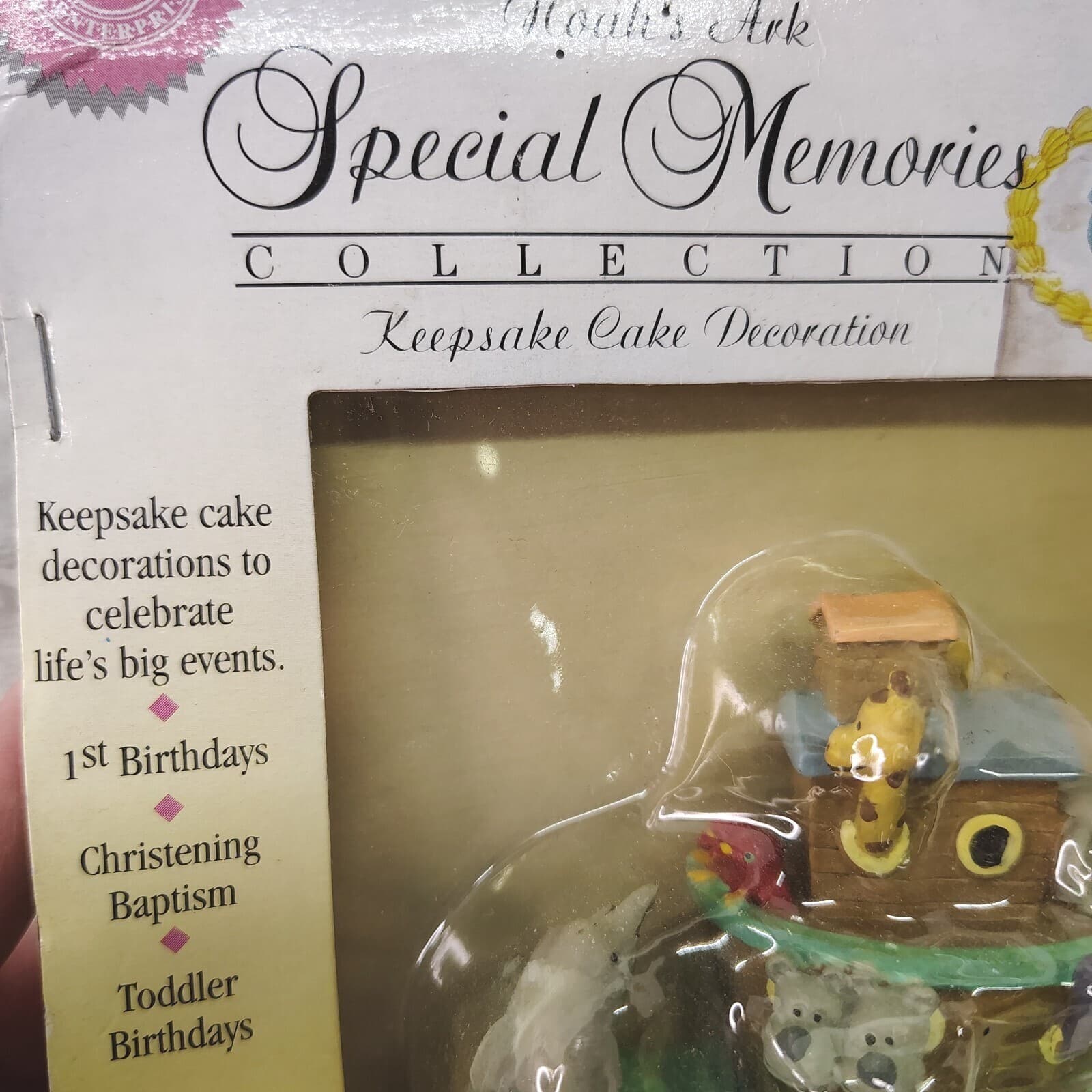 Wilton NOAHS ARK SPECIAL MEMORIES Keepsake Resin Cake Decoration Cake Topper NEW 4