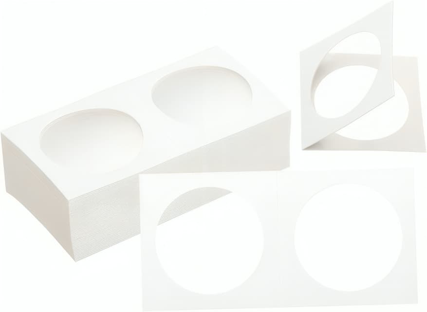 100 PCS 40mm 2x2 inch Cardboard Coin Holders Flips for Morgan, Peace, Ike Dollar 2