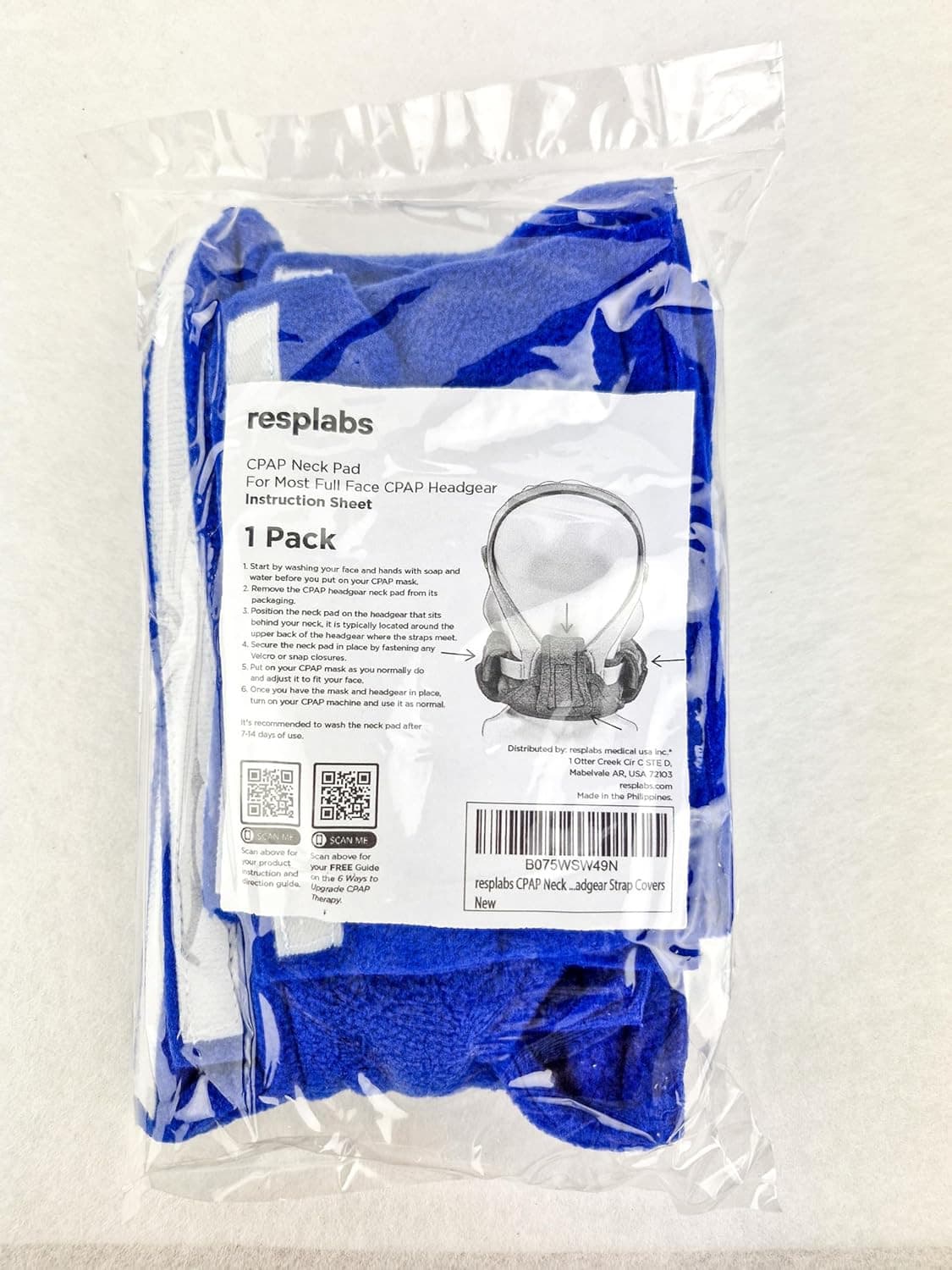 Resplabs CPAP Neck Pad Compatible with Most CPAP Mask Headgear - Includes 2 CPAP 5