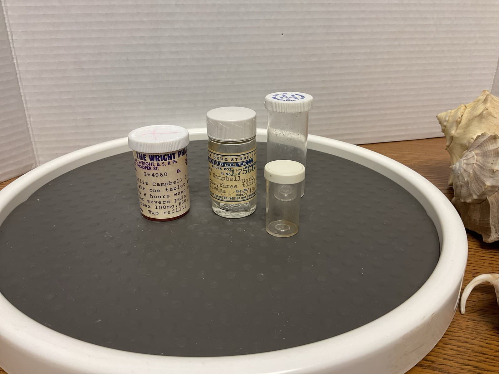 4Vintage Pill Capsule Medicine Empty Bottle Apothecary Pharmacy Glass  container