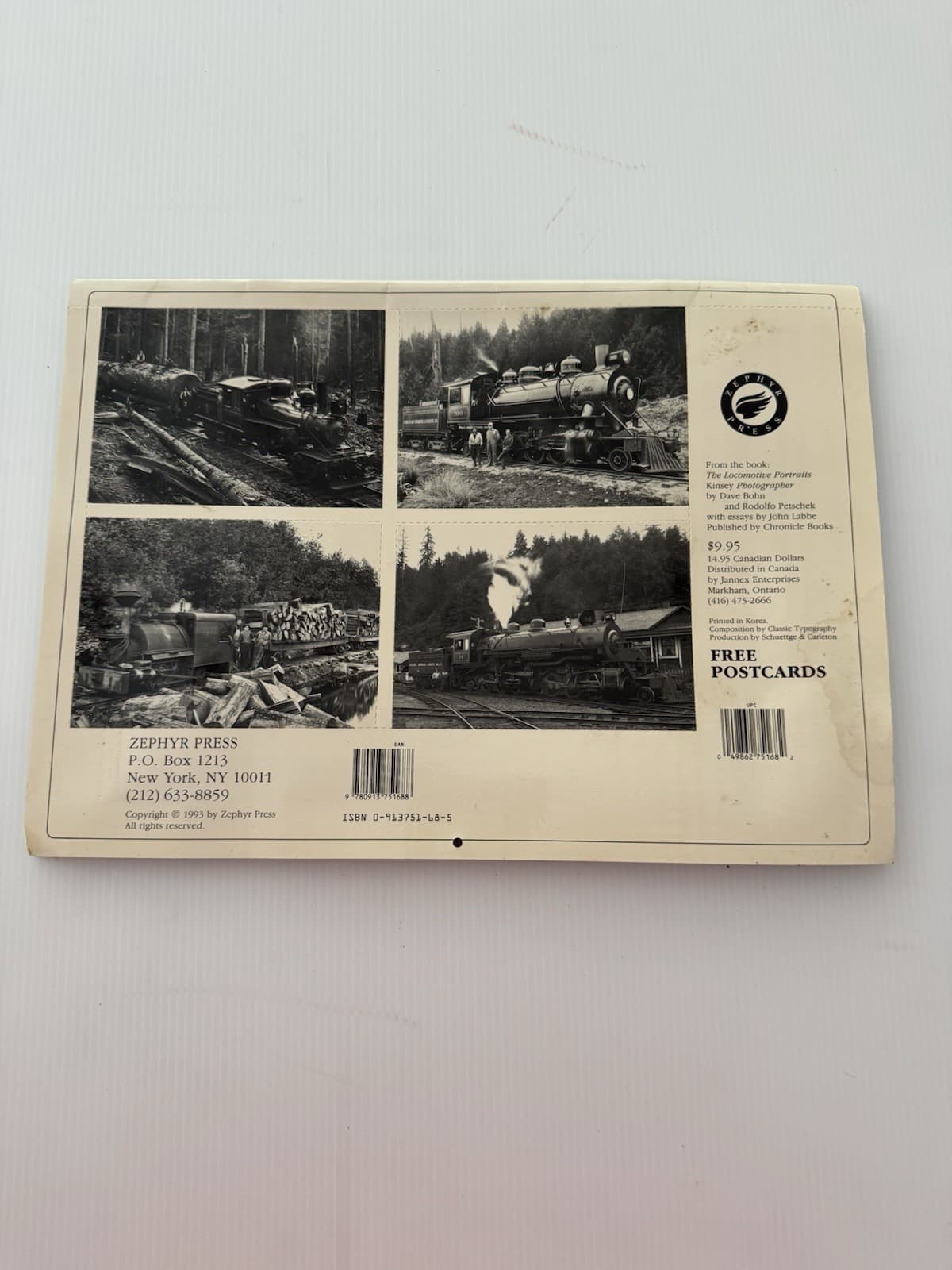 Vintage Locomotive Portraits by Kinsey -Used 1993 Calendar - 4  Unused Postcards 3