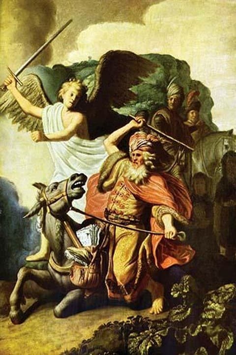 Prophet Balaam and the Donkey Rembrandt Van Rijn Poster Print