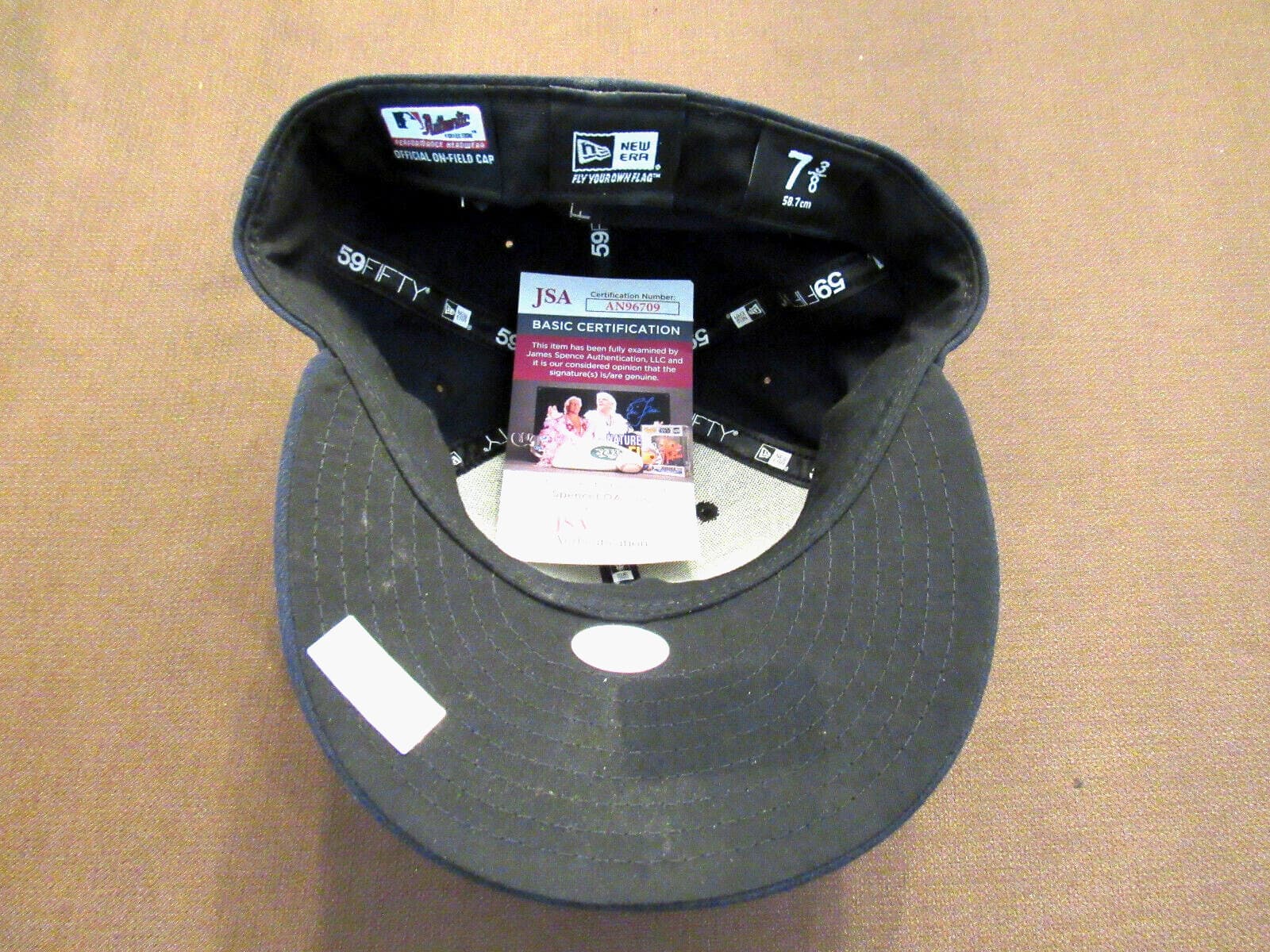 MARIANO RIVERA WSC SAVE LEADER YANKEES SIGNED AUTO NEW ERA MO PATCH CAP HAT JSA 6