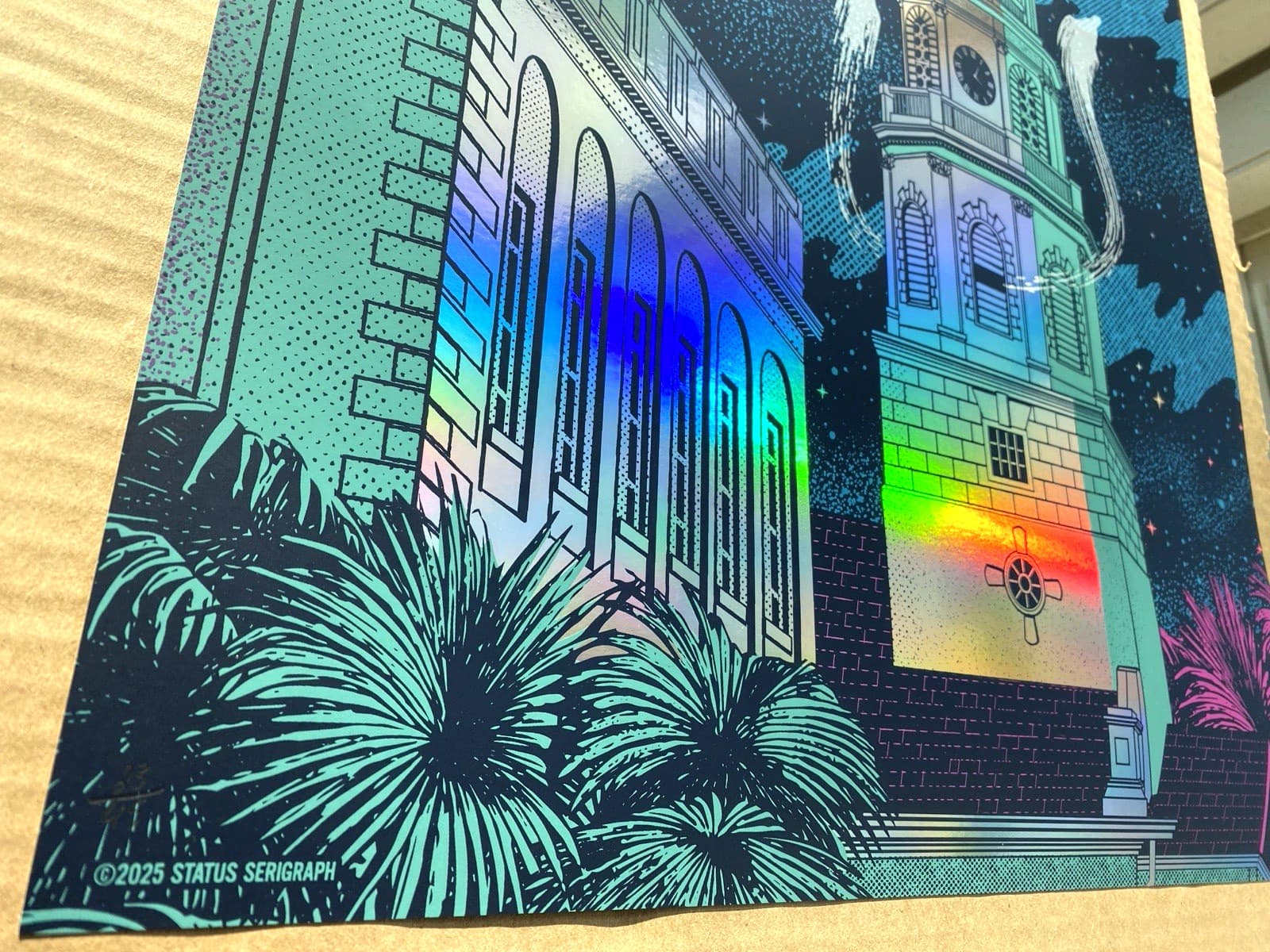 Dave Matthews Band RAINBOW FOIL AP POSTER Charleston SC July 20 2025 S/N #/45 4