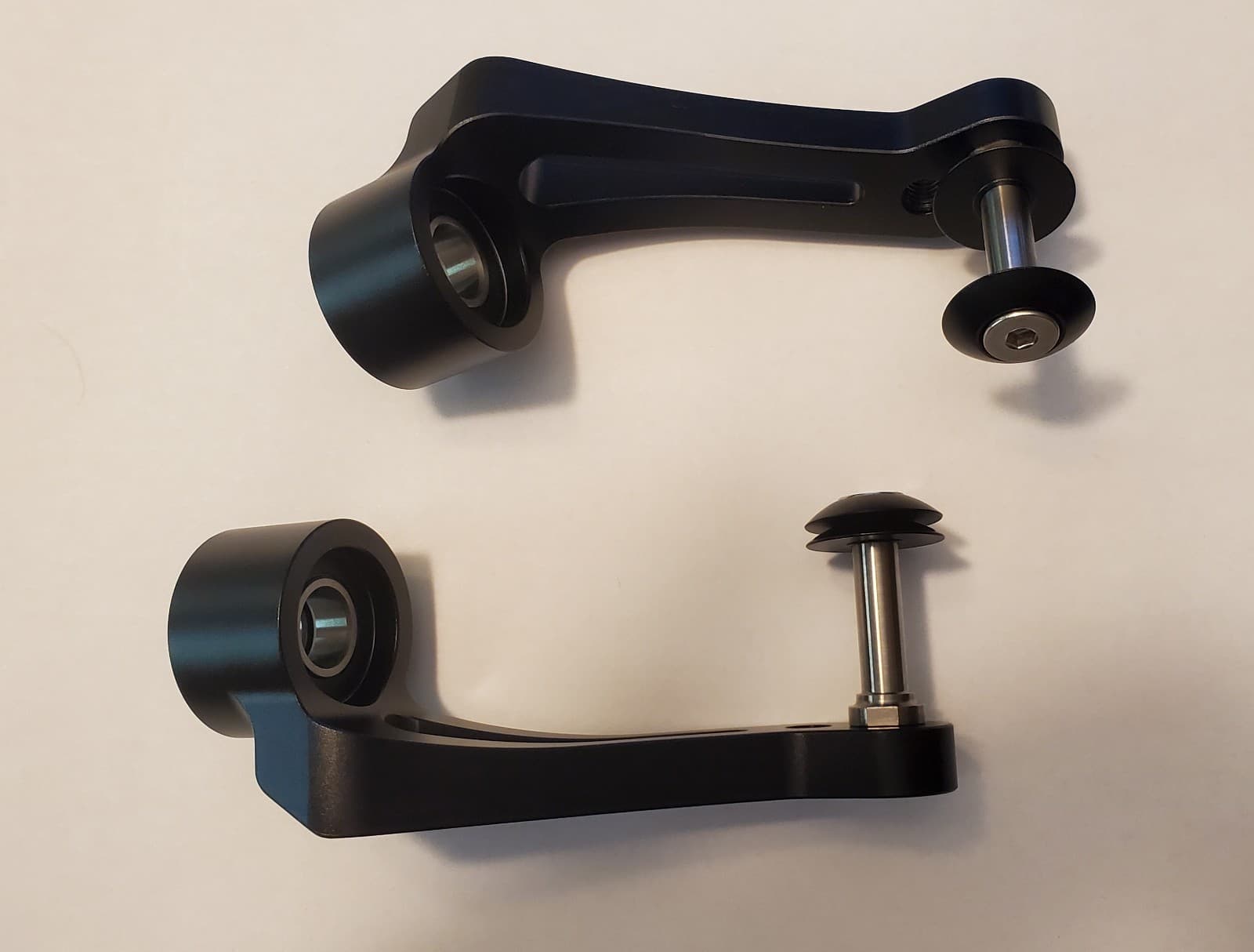 Pair (2) Single Sided Forks with 5/16' Axles & (2) 4" Caster Wheels 5