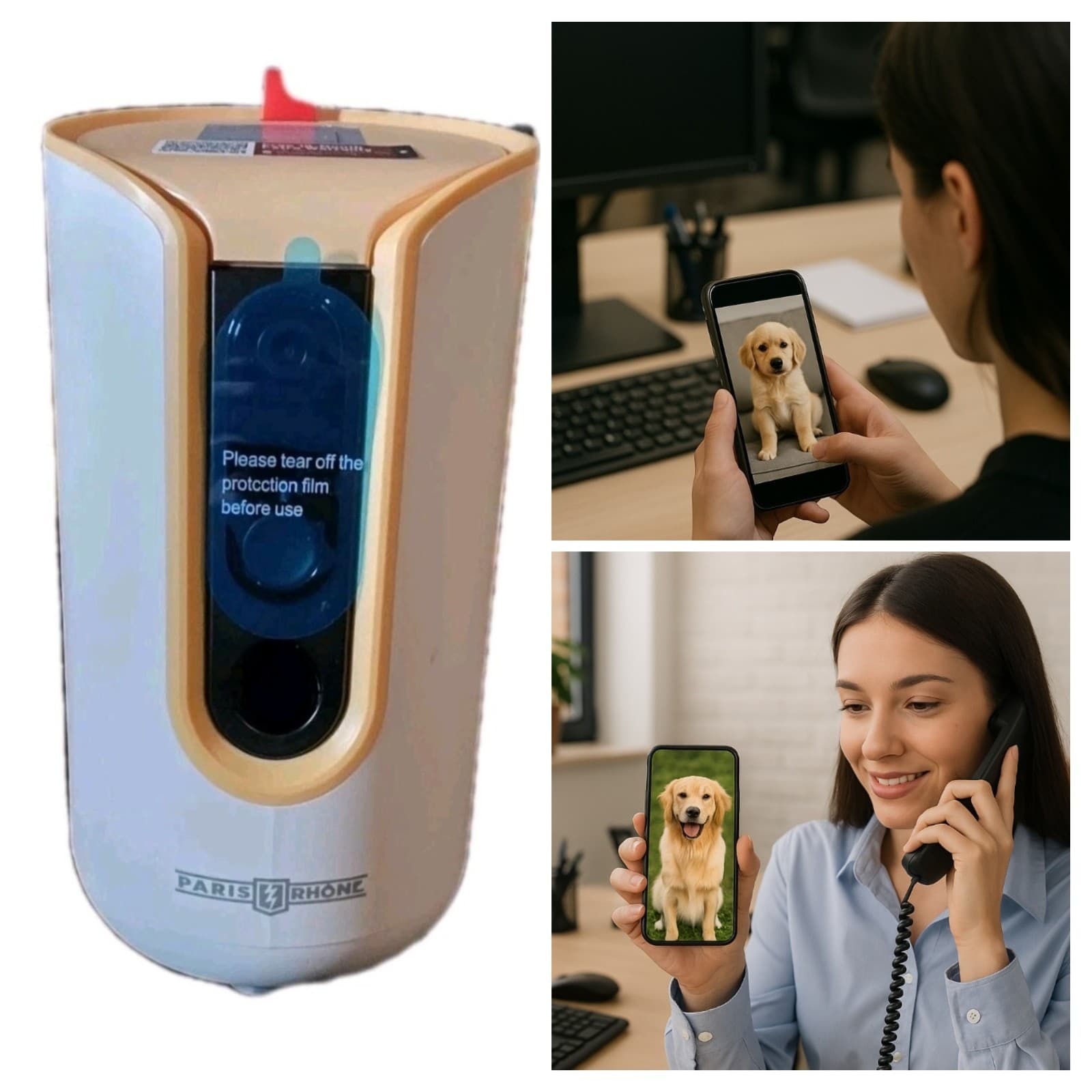 PARIS RHÔNE 2K Pet Camera 360° Dog Treat Dispenser 5G WiFi – No Box or Manual