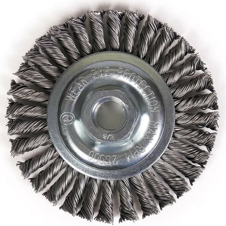 3 Pack - 7" x 5/8-11" Carbon Steel Stringer Bead Wire Wheel For Angle Grinder 4