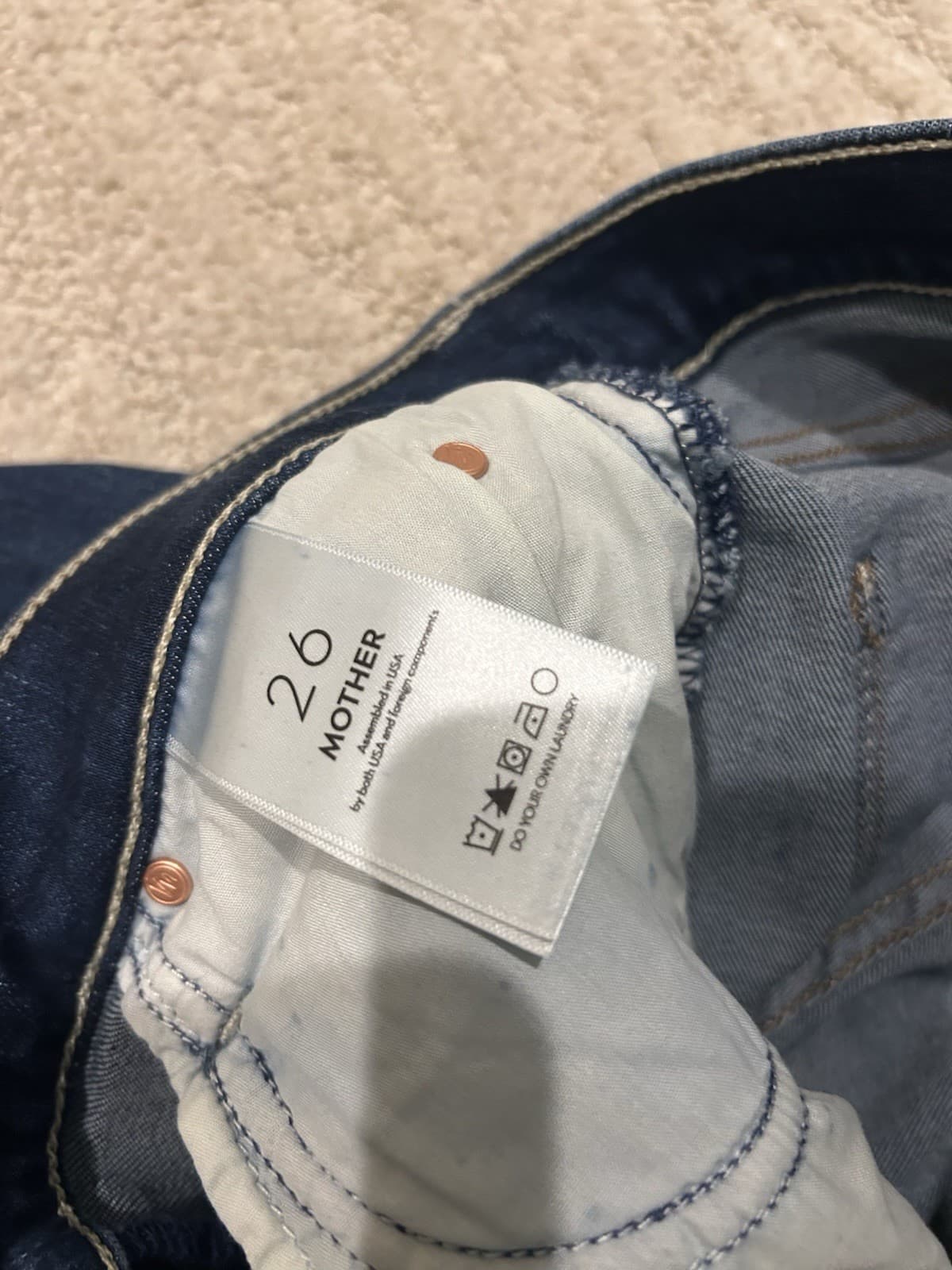 MOTHER woman's dark wash trouble maker The kick it denim jeans, SZ 26, BNWT* 4