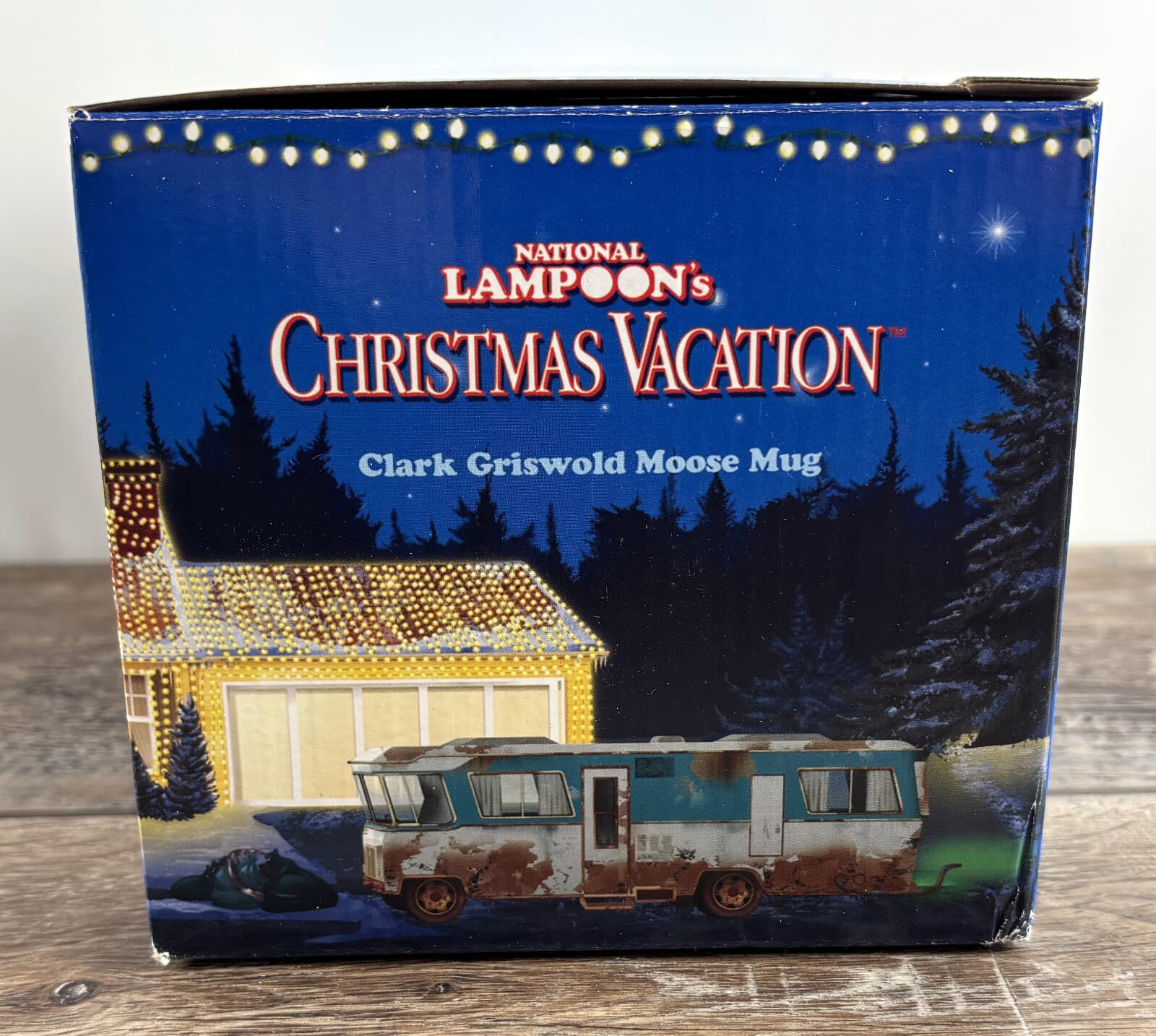 National Lampoon Christmas Vacation Clark Griswold Moose Mug Glass Original Box 6